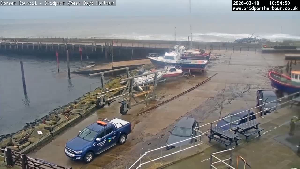 Bridport Harbour (West Bay) PTZ Live Cam - Bridport, Dorset, South West, England, United Kingdom