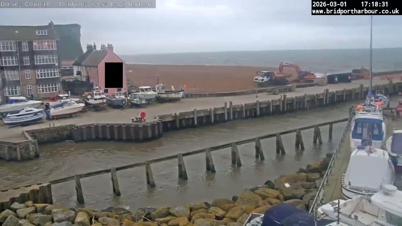 Bridport Harbour (West Bay) PTZ Live Cam - Bridport, Dorset, South West, England, United Kingdom
