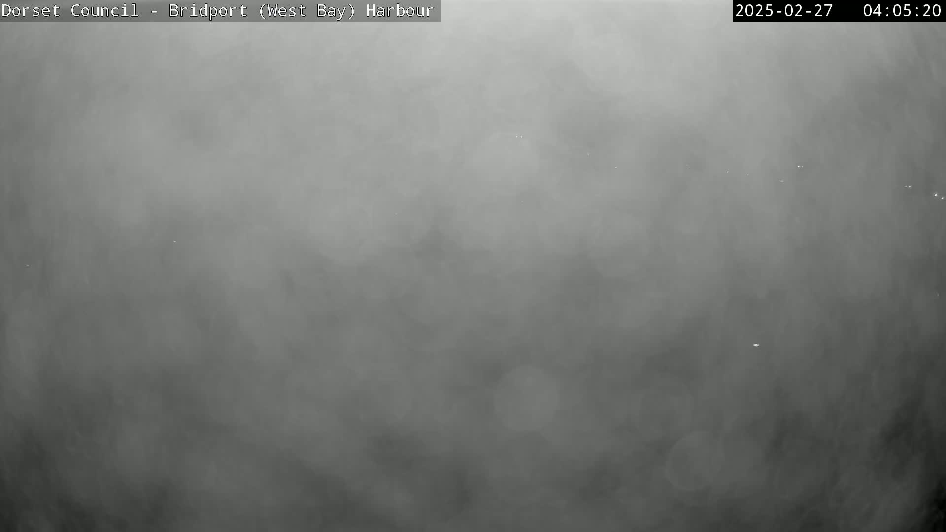 A very foggy or misty scene is visible, obscuring any details.