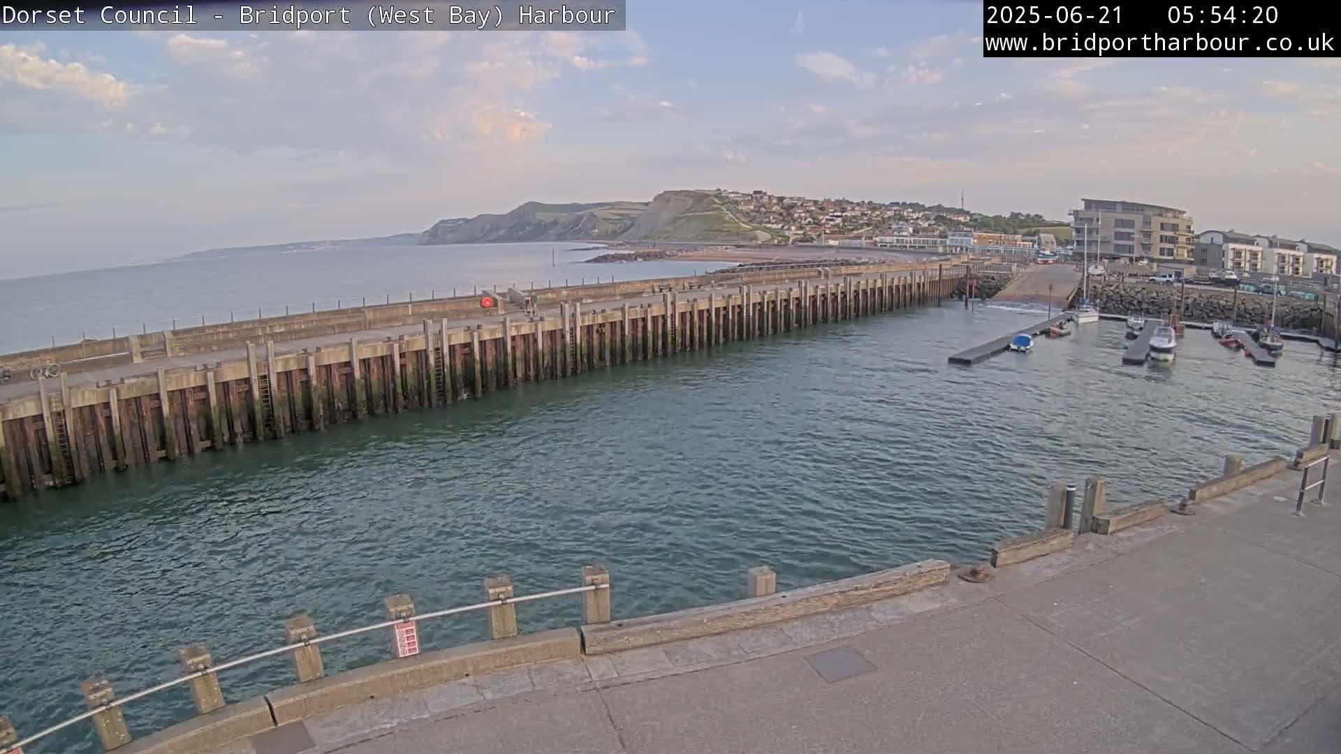 Bridport Harbour West Beach Live Cam - Bridport, Dorset, South West, England, United Kingdom