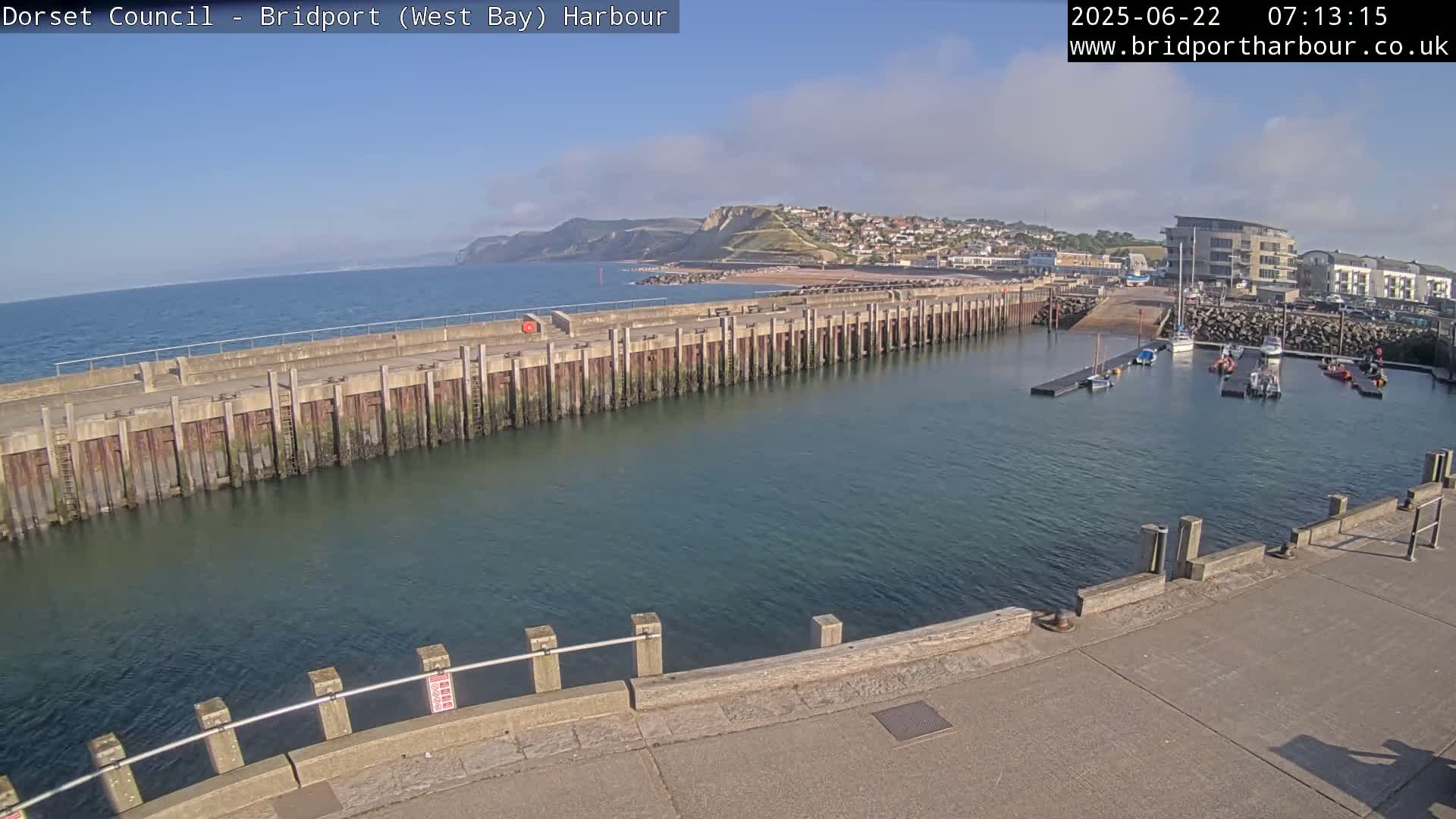 Bridport Harbour West Beach Live Cam - Bridport, Dorset, South West, England, United Kingdom