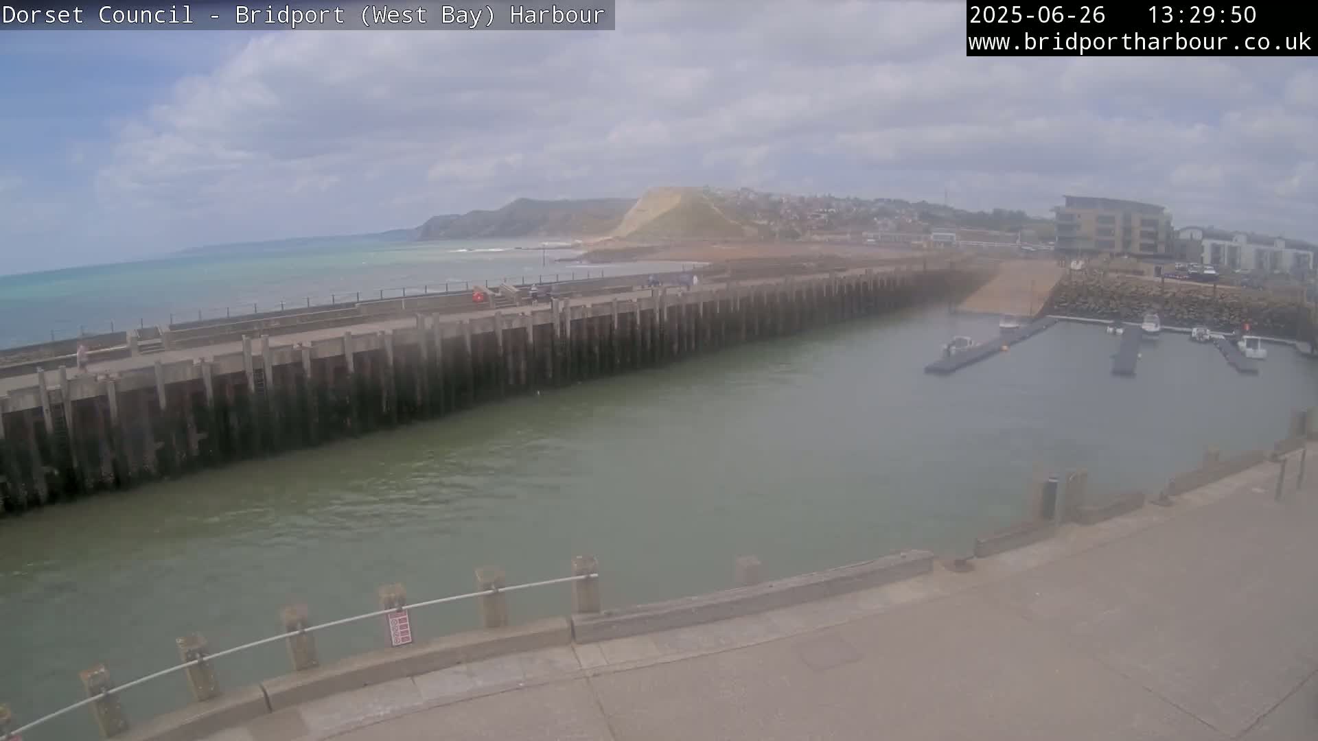 Bridport Harbour West Beach Live Cam - Bridport, Dorset, South West, England, United Kingdom