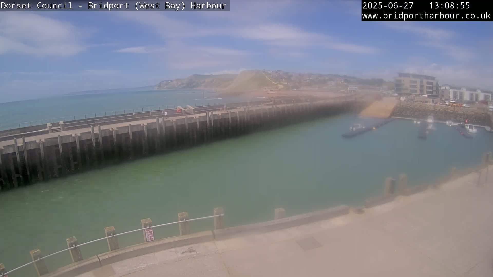 Bridport Harbour West Beach Live Cam - Bridport, Dorset, South West, England, United Kingdom