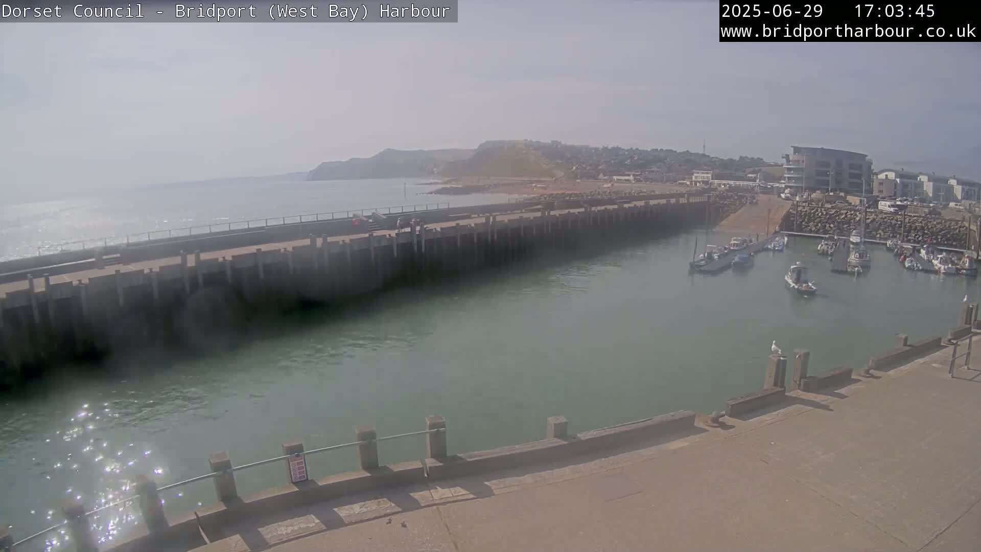 Bridport Harbour West Beach Live Cam - Bridport, Dorset, South West, England, United Kingdom