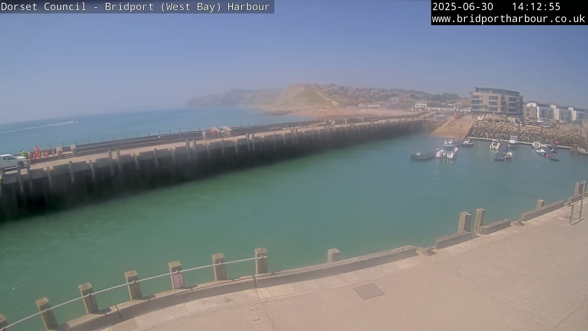 Bridport Harbour West Beach Live Cam - Bridport, Dorset, South West, England, United Kingdom