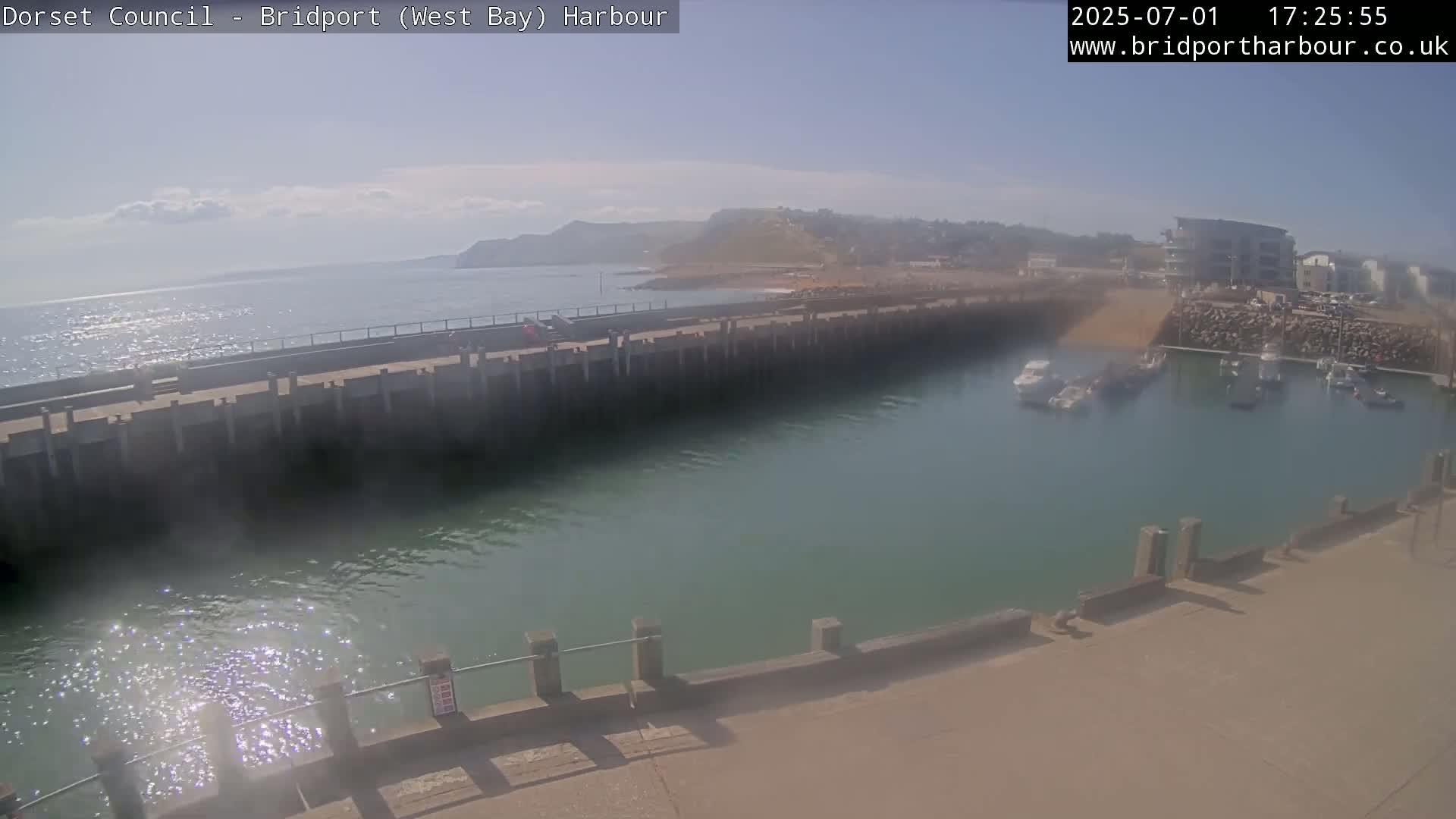 Bridport Harbour West Beach Live Cam - Bridport, Dorset, South West, England, United Kingdom