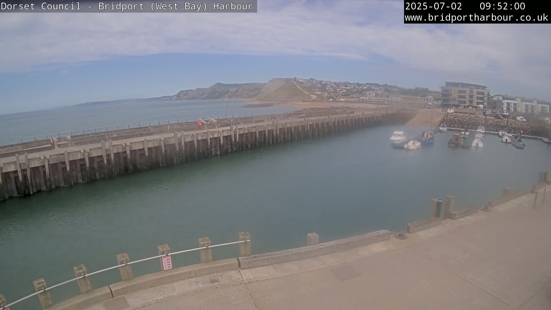 Bridport Harbour West Beach Live Cam - Bridport, Dorset, South West, England, United Kingdom