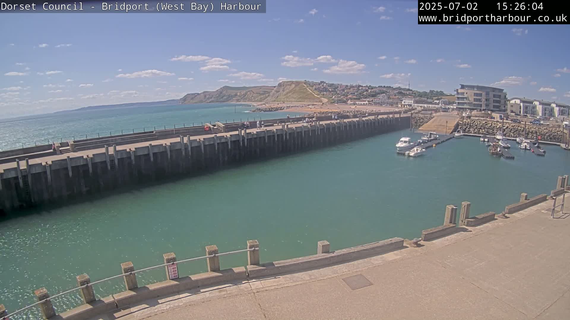 Bridport Harbour West Beach Live Cam - Bridport, Dorset, South West, England, United Kingdom