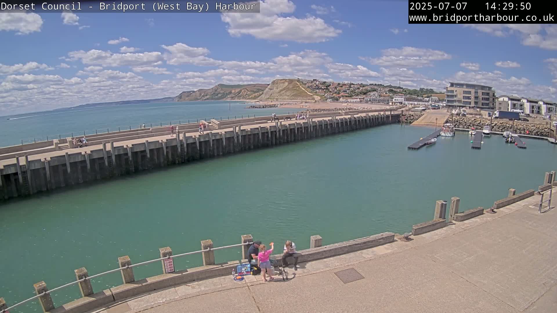 Bridport Harbour West Beach Live Cam - Bridport, Dorset, South West, England, United Kingdom