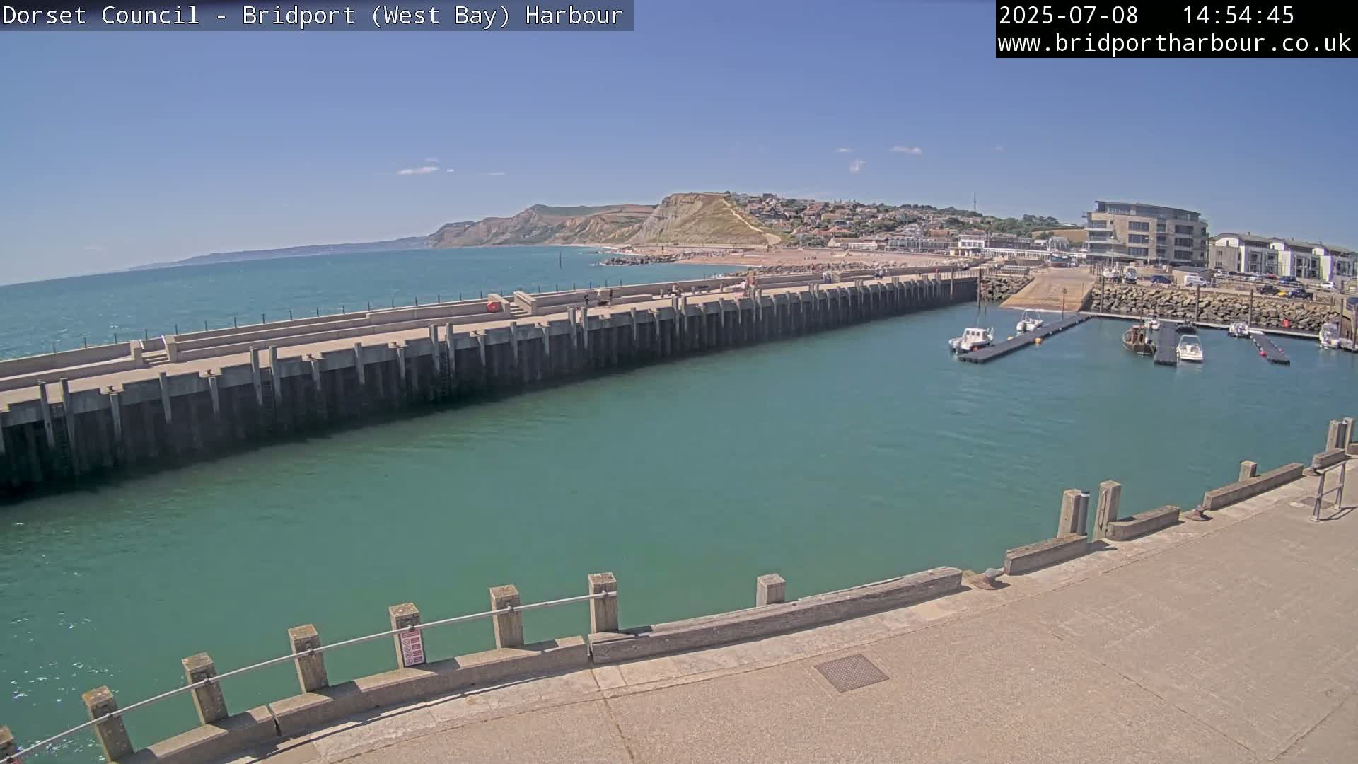Bridport Harbour West Beach Live Cam - Bridport, Dorset, South West, England, United Kingdom