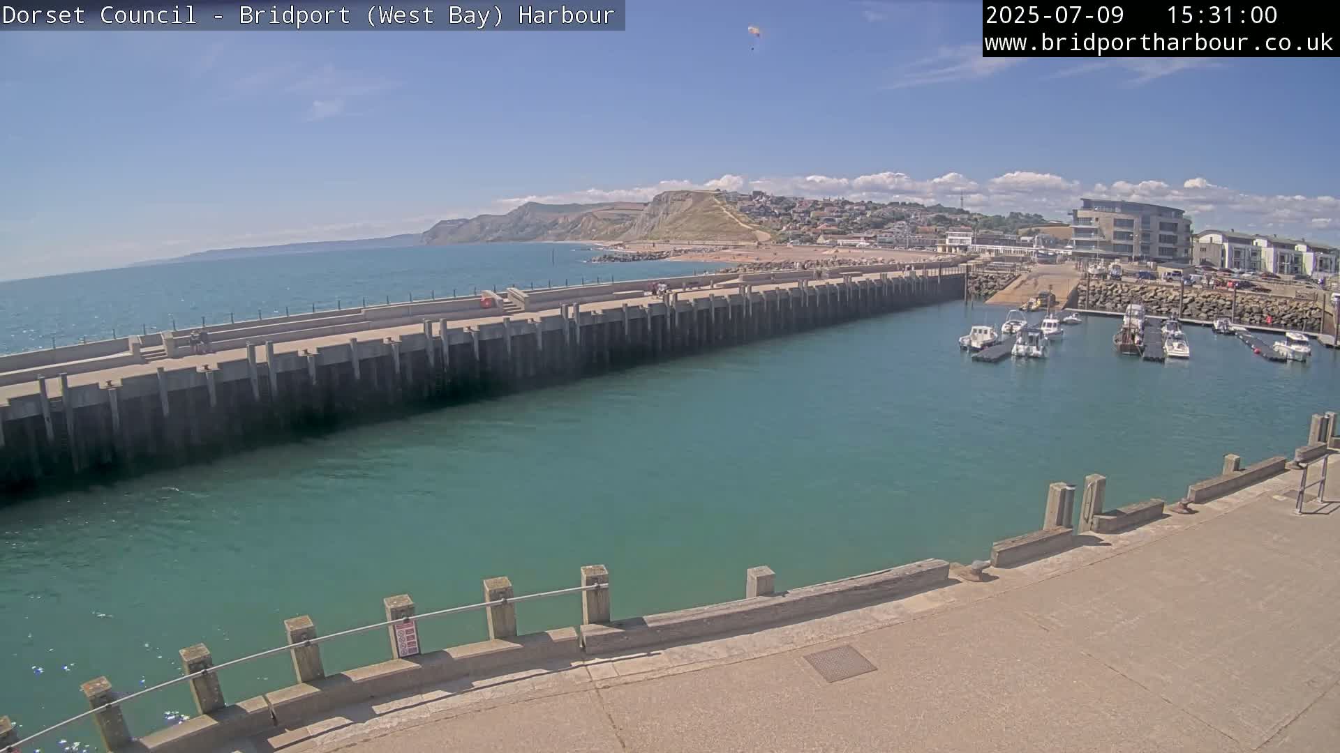Bridport Harbour West Beach Live Cam - Bridport, Dorset, South West, England, United Kingdom