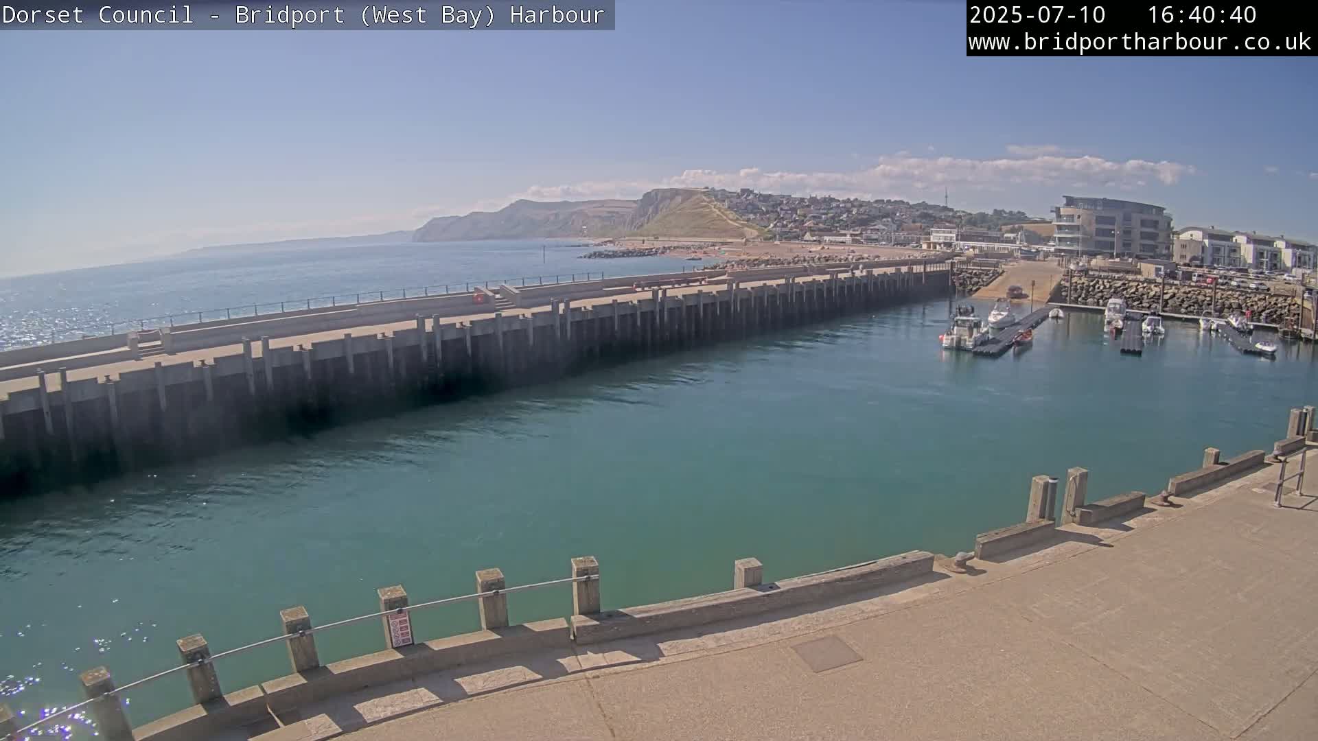 Bridport Harbour West Beach Live Cam - Bridport, Dorset, South West, England, United Kingdom