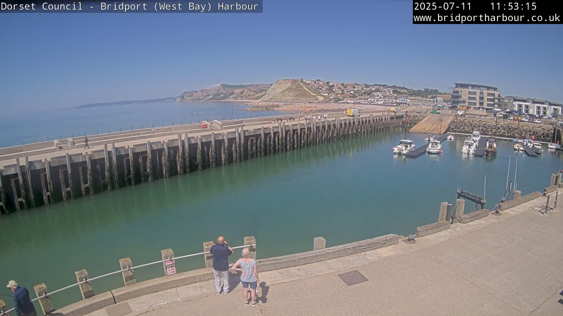 Bridport Harbour West Beach Live Cam - Bridport, Dorset, South West, England, United Kingdom
