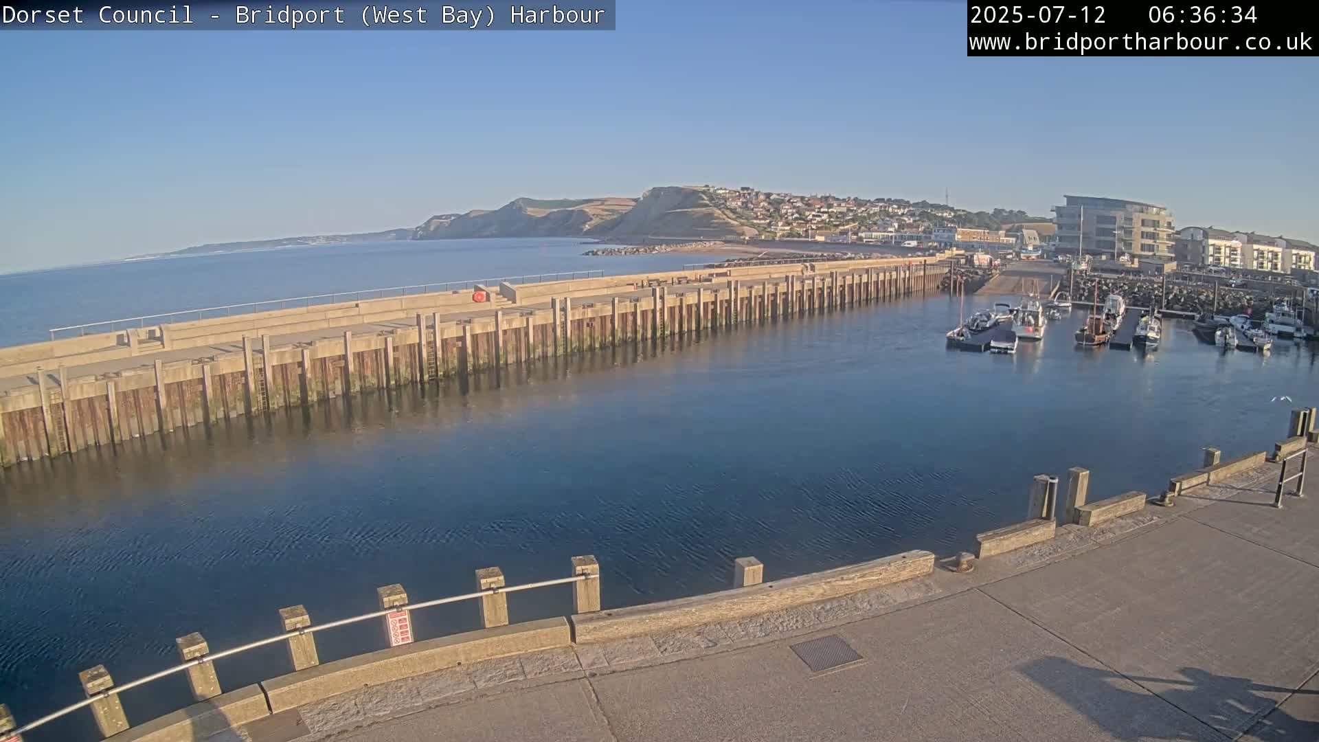 Bridport Harbour West Beach Live Cam - Bridport, Dorset, South West, England, United Kingdom