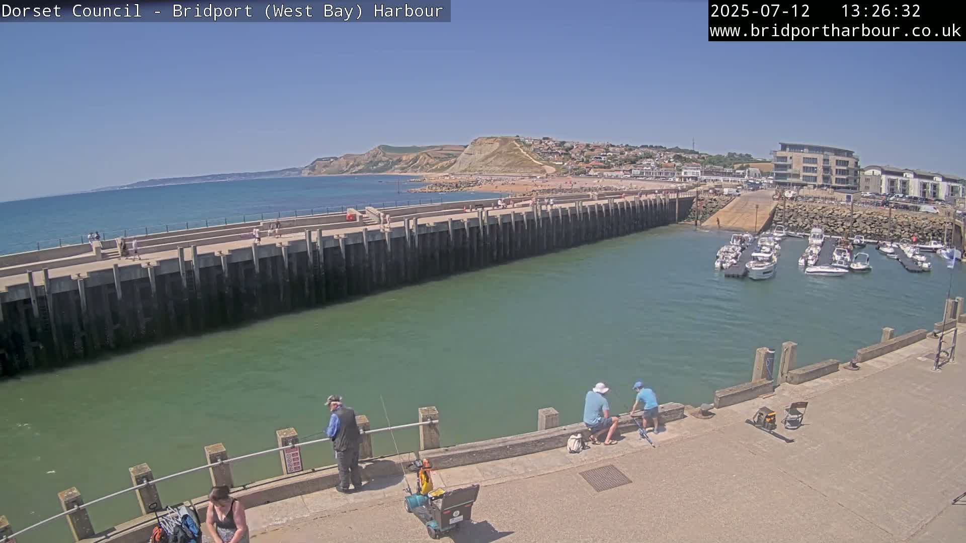 Bridport Harbour West Beach Live Cam - Bridport, Dorset, South West, England, United Kingdom