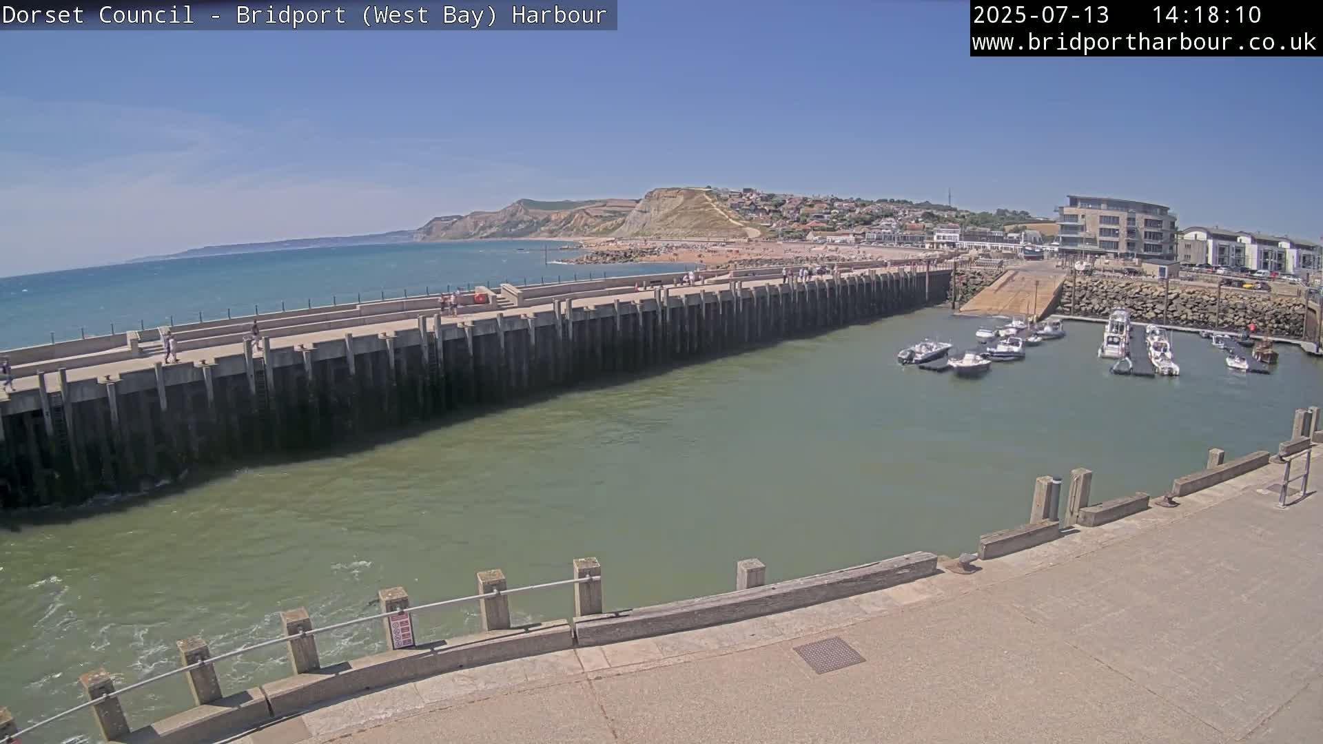Bridport Harbour West Beach Live Cam - Bridport, Dorset, South West, England, United Kingdom