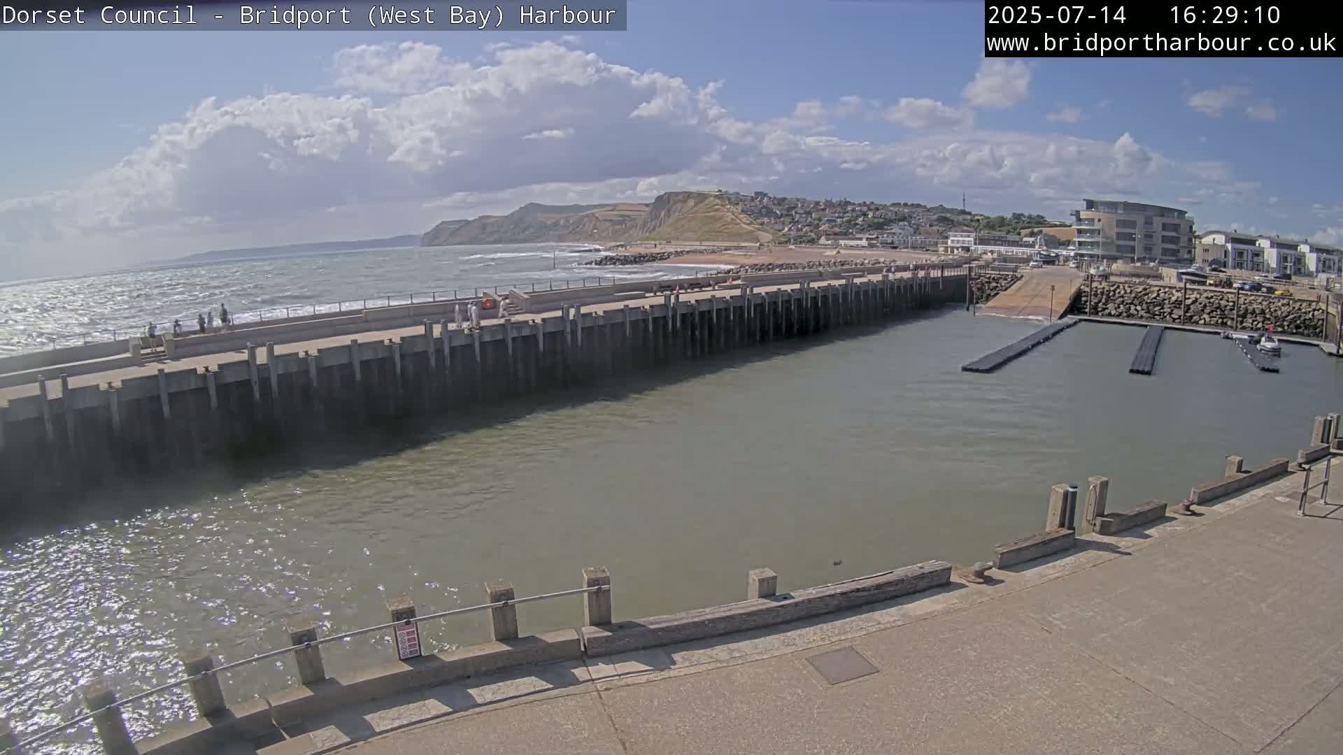 Bridport Harbour West Beach Live Cam - Bridport, Dorset, South West, England, United Kingdom