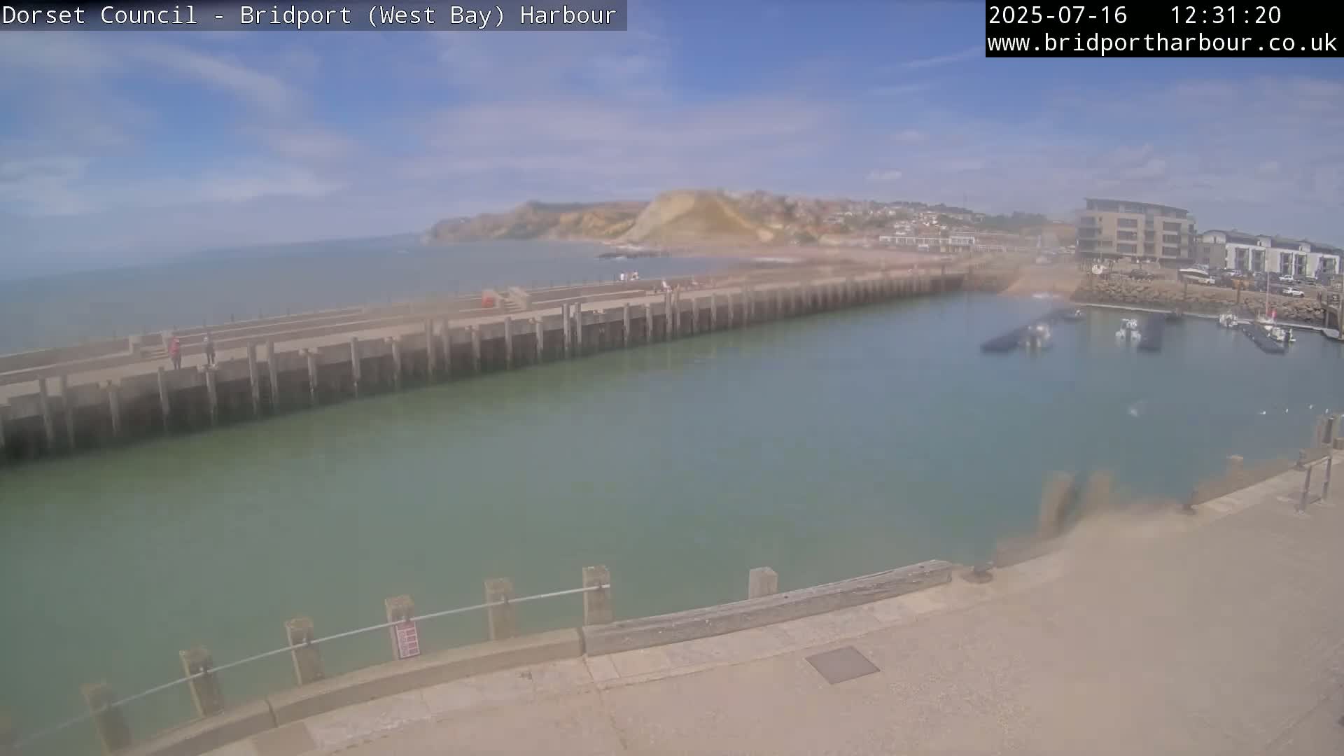 Bridport Harbour West Beach Live Cam - Bridport, Dorset, South West, England, United Kingdom