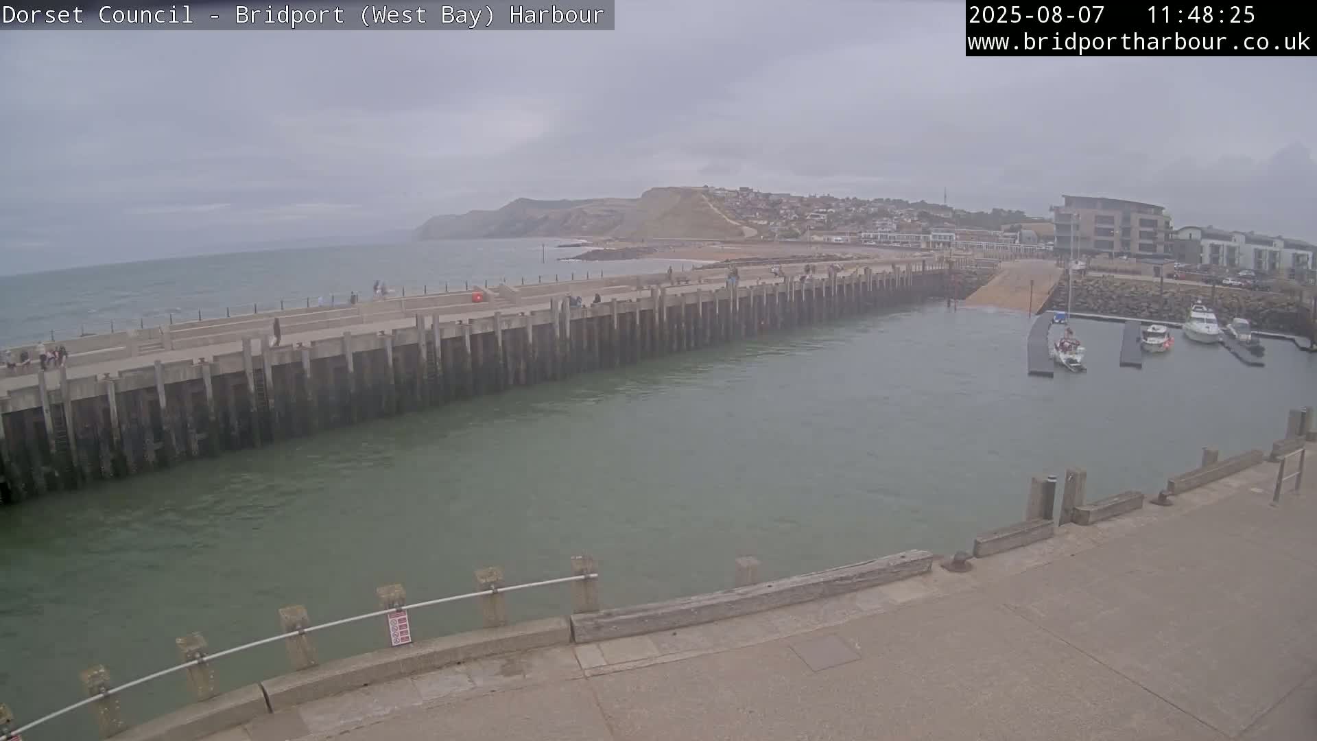 Bridport Harbour West Beach Live Cam - Bridport, Dorset, South West, England, United Kingdom