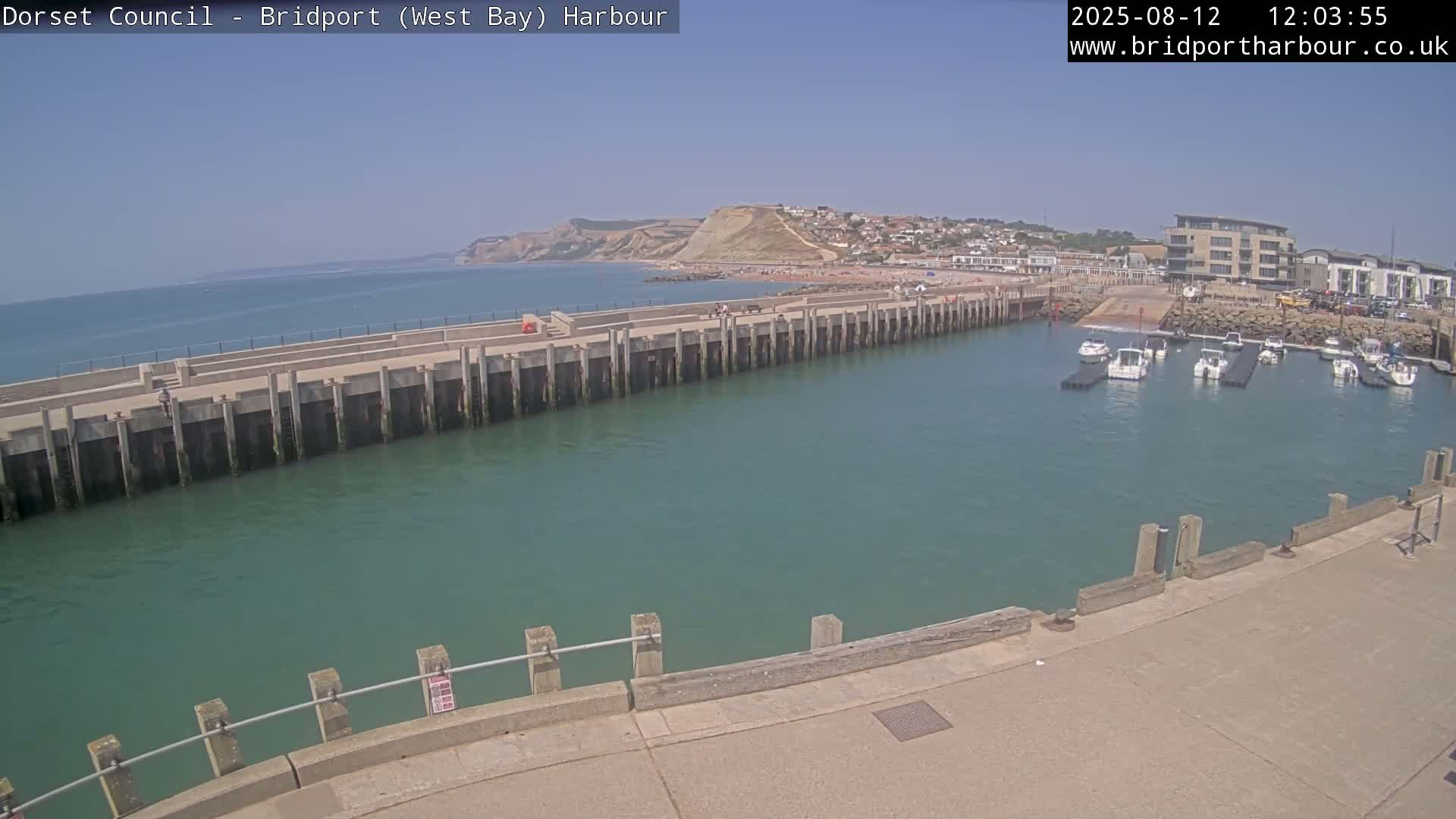 Bridport Harbour West Beach Live Cam - Bridport, Dorset, South West, England, United Kingdom