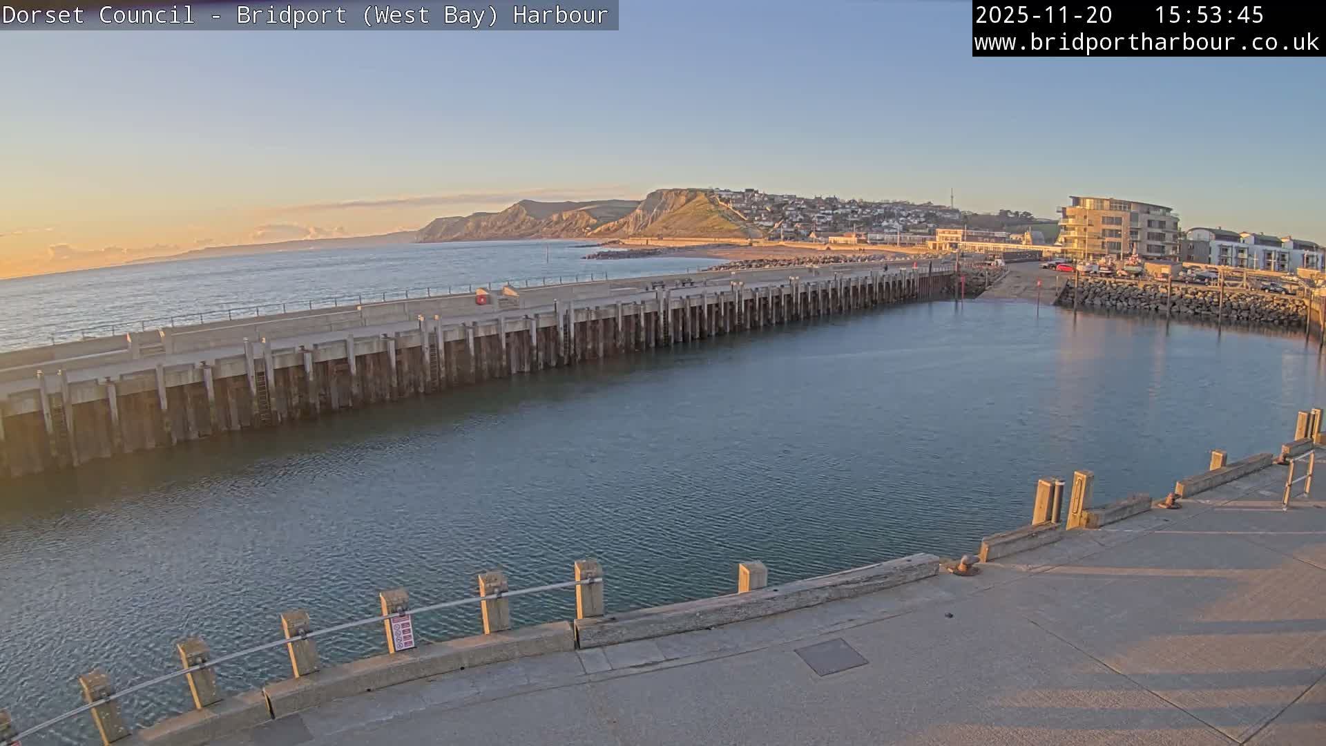 Bridport Harbour West Beach Live Cam - Bridport, Dorset, South West, England, United Kingdom