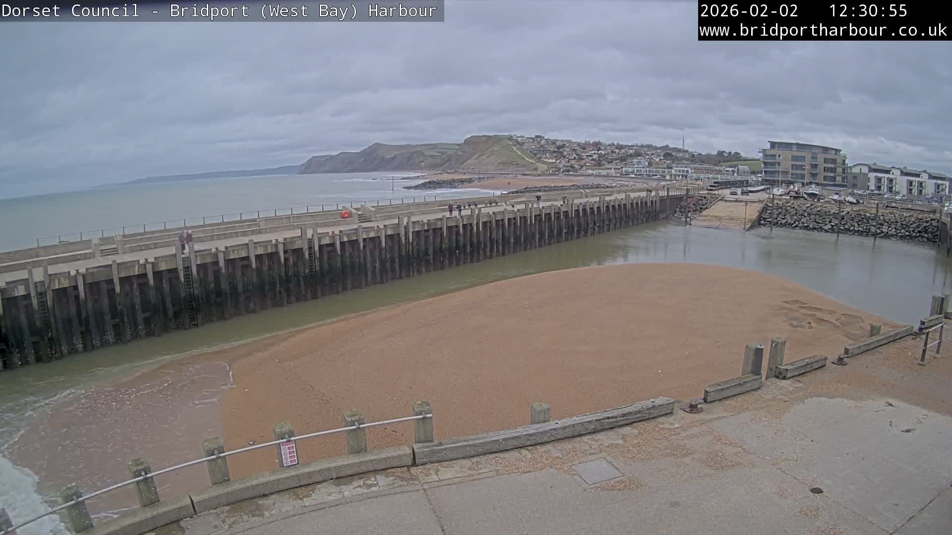 Bridport Harbour West Beach Live Cam - Bridport, Dorset, South West, England, United Kingdom