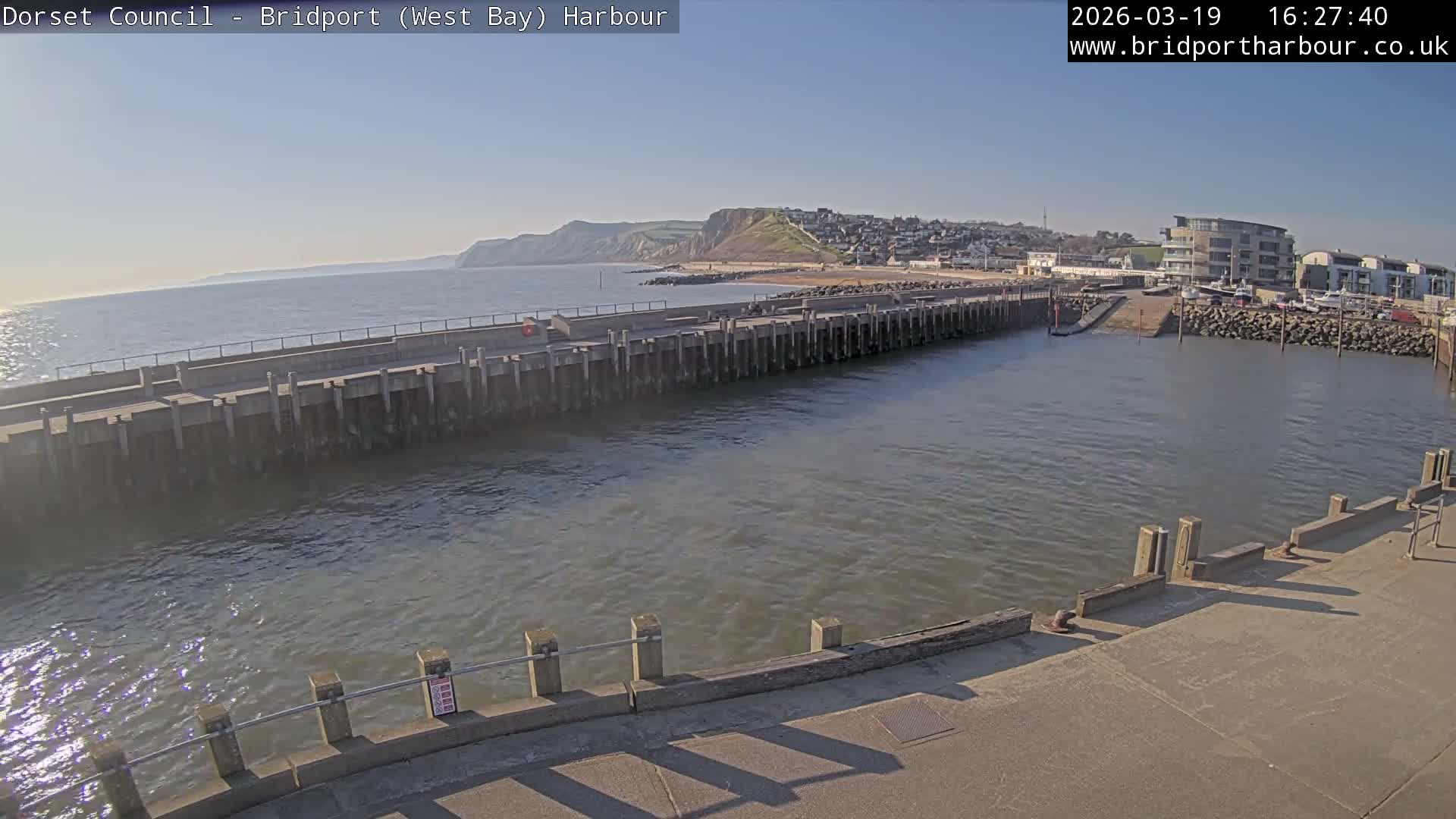 Bridport Harbour West Beach Live Cam - Bridport, Dorset, South West, England, United Kingdom