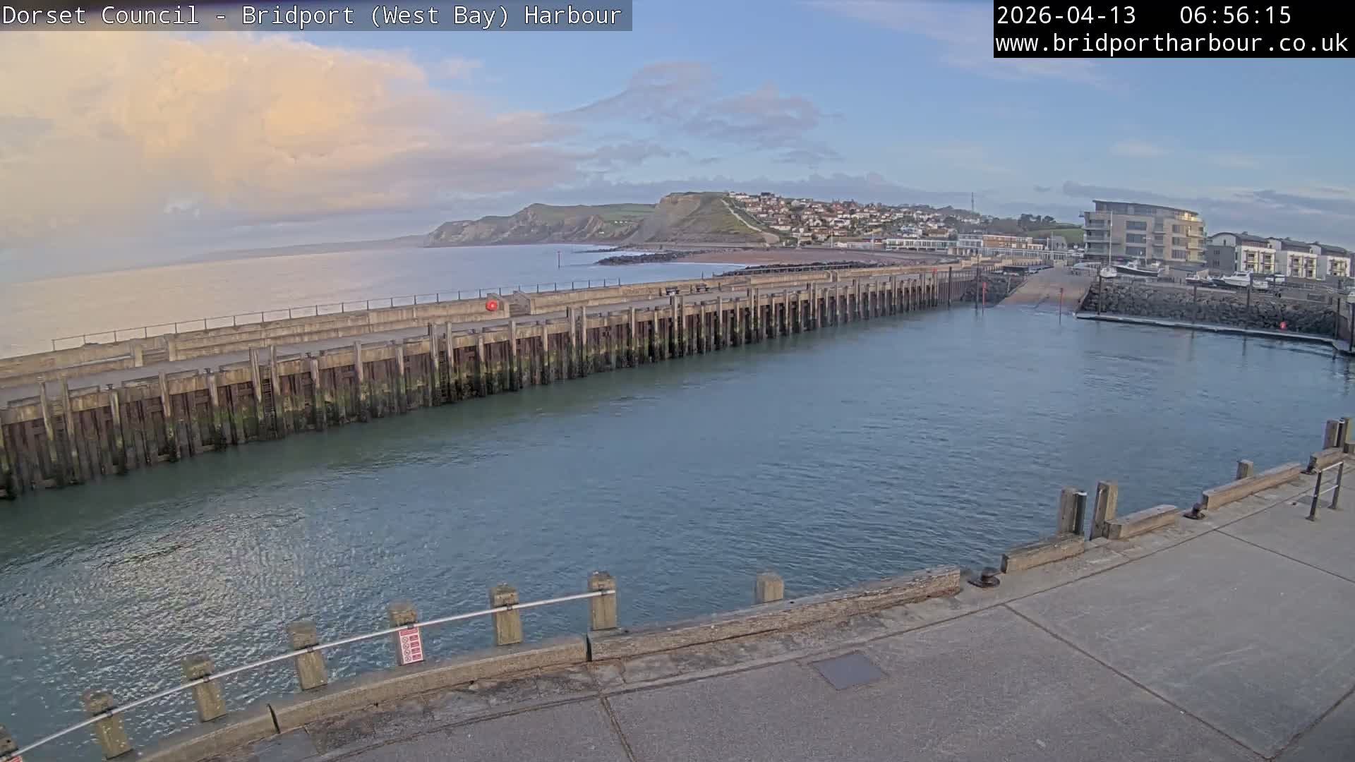 Bridport Harbour West Beach Live Cam - Bridport, Dorset, South West, England, United Kingdom