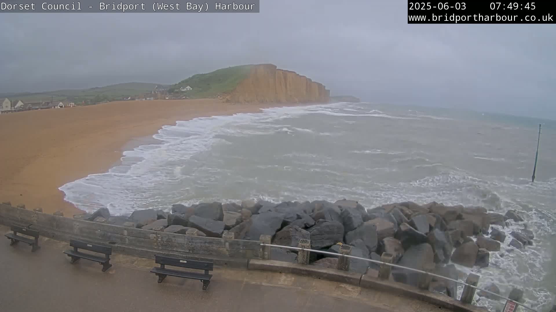 Bridport Harbour East Beach Live Cam - Bridport, Dorset, South West, England, United Kingdom