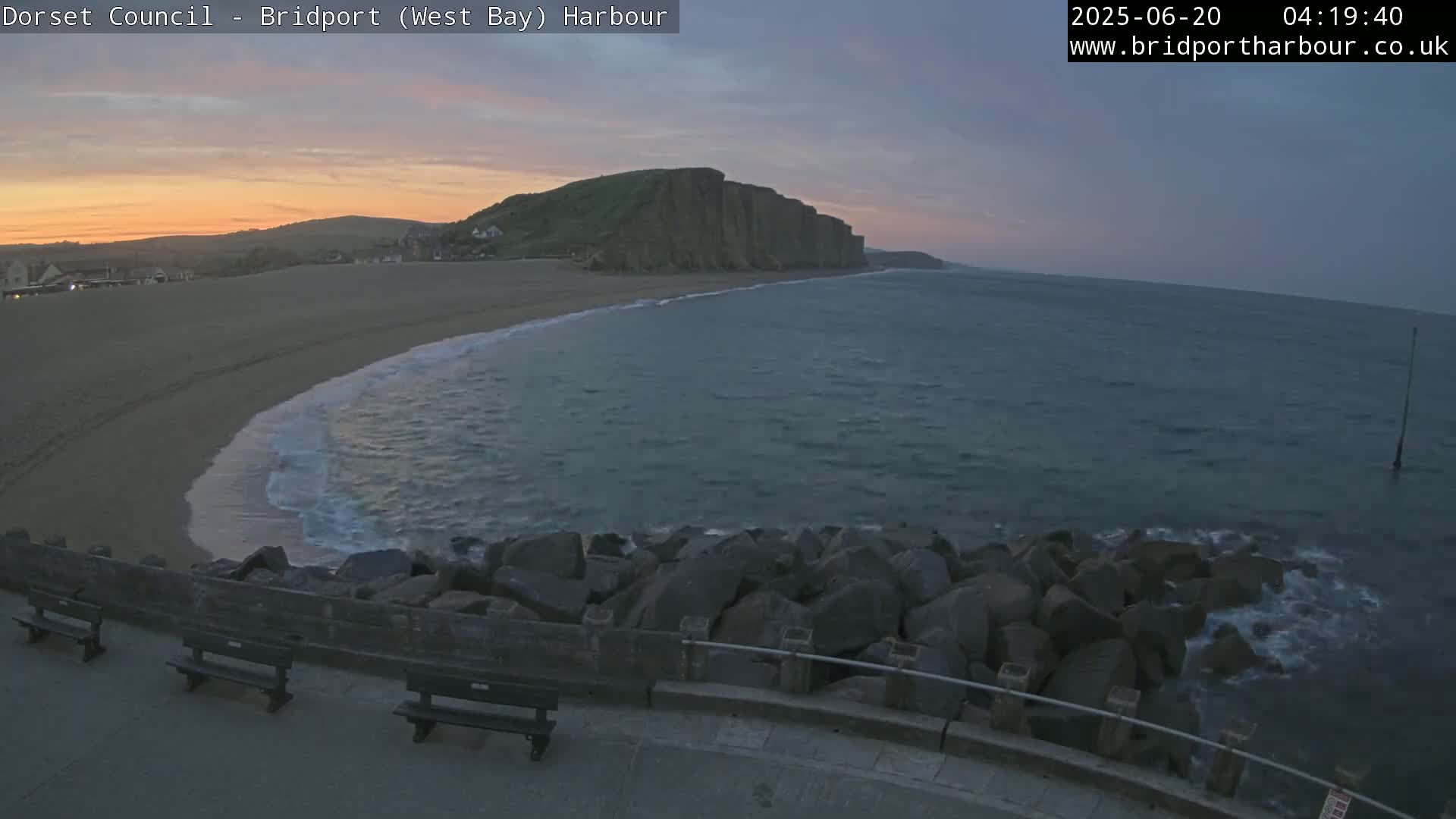 Bridport Harbour East Beach Live Cam - Bridport, Dorset, South West, England, United Kingdom