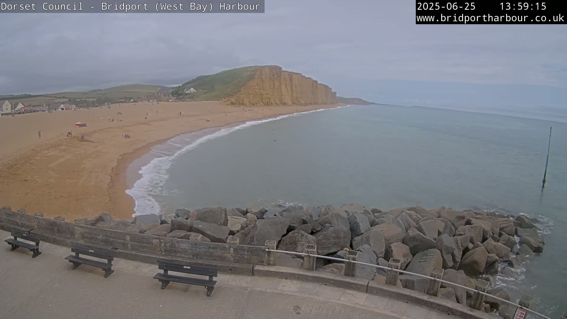 Bridport Harbour East Beach Live Cam - Bridport, Dorset, South West, England, United Kingdom