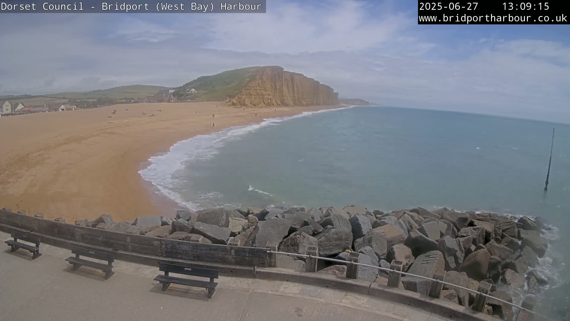 Bridport Harbour East Beach Live Cam - Bridport, Dorset, South West, England, United Kingdom