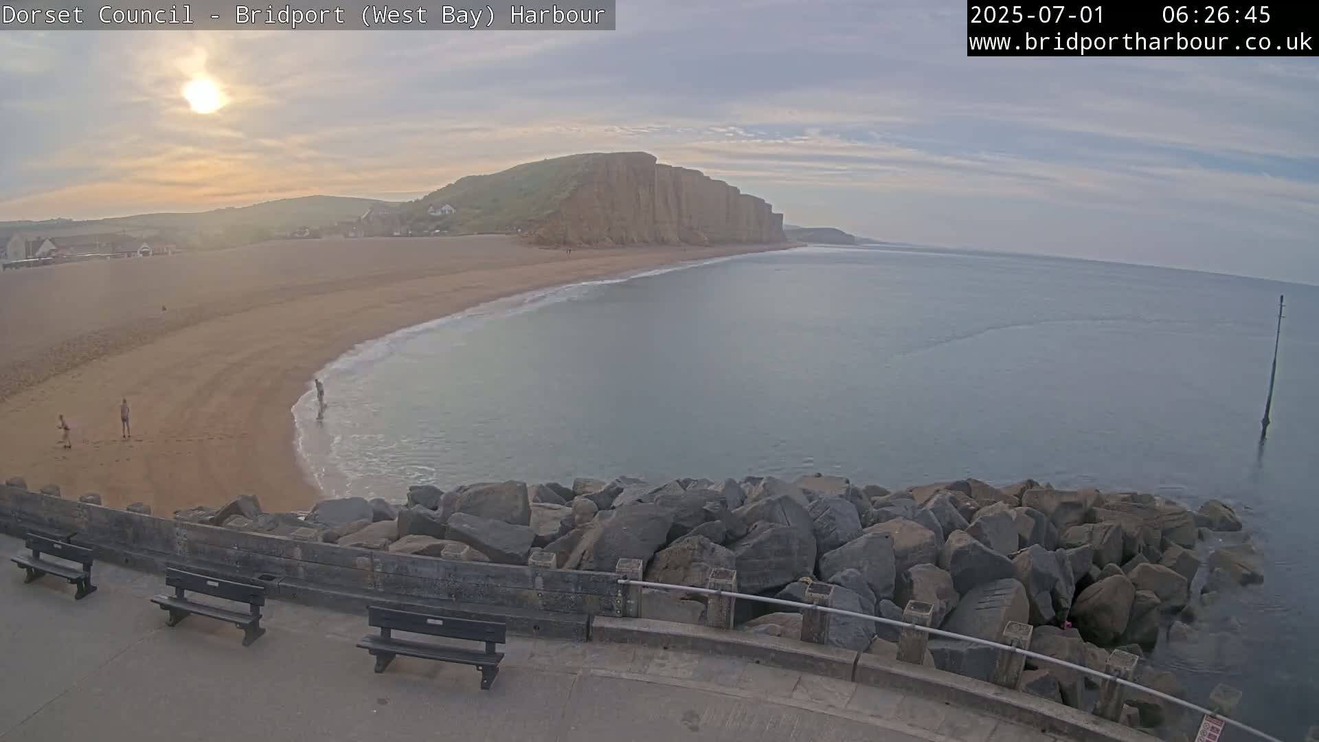 Bridport Harbour East Beach Live Cam - Bridport, Dorset, South West, England, United Kingdom