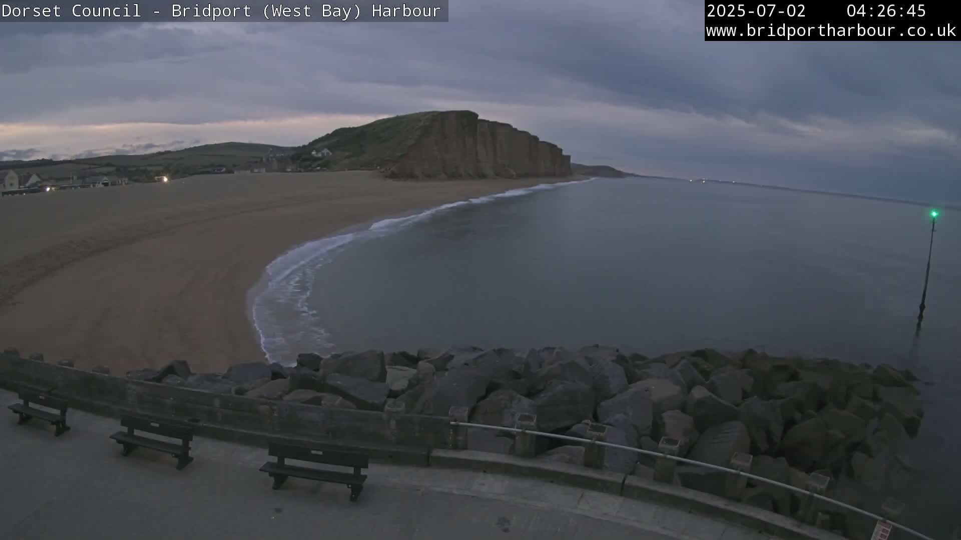 Bridport Harbour East Beach Live Cam - Bridport, Dorset, South West, England, United Kingdom