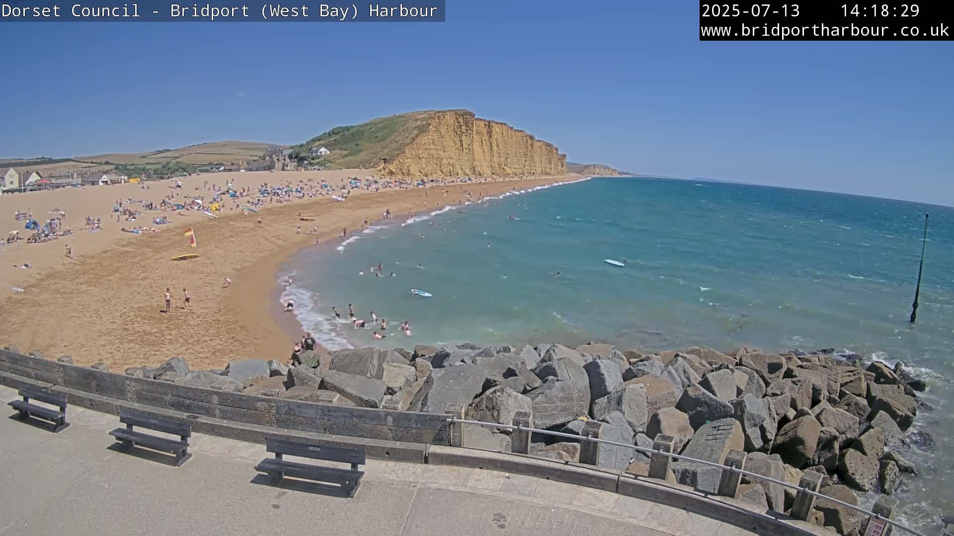 Bridport Harbour East Beach Live Cam - Bridport, Dorset, South West, England, United Kingdom