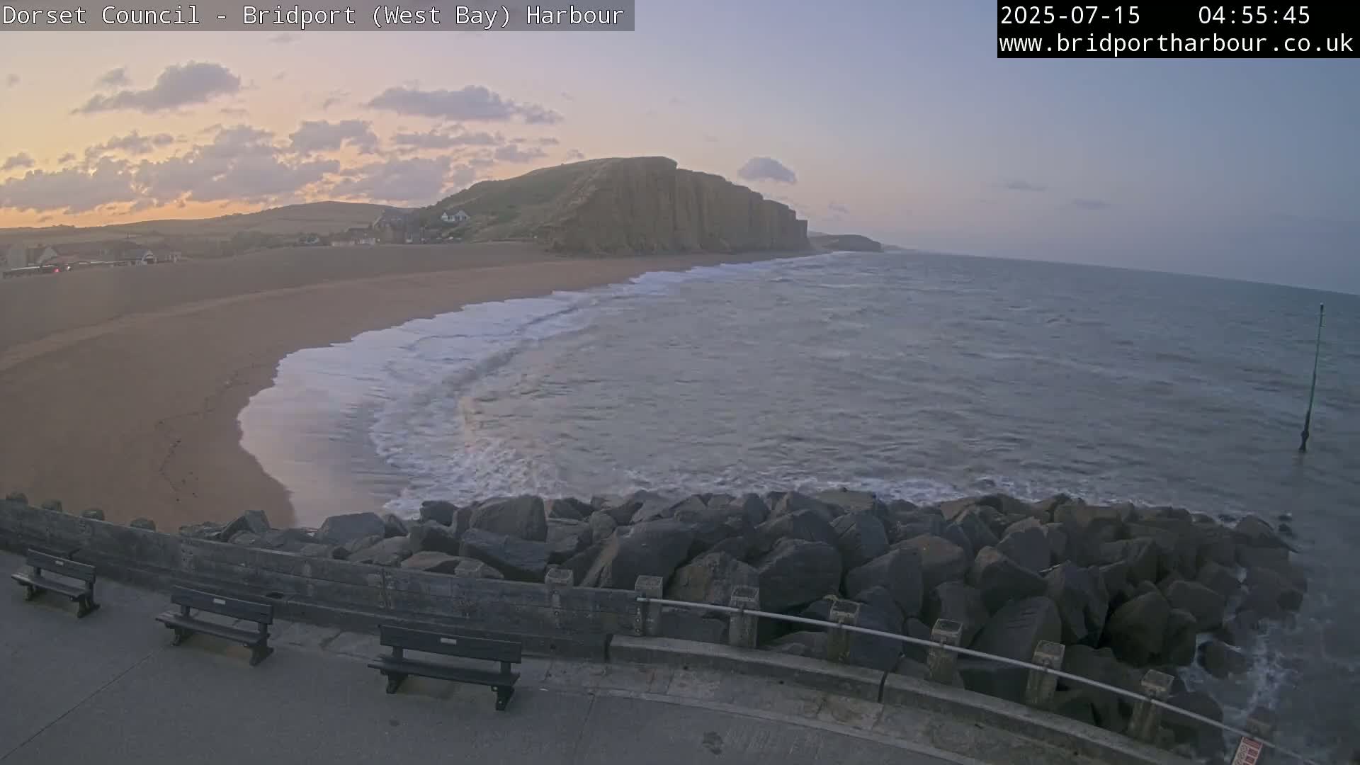 Bridport Harbour East Beach Live Cam - Bridport, Dorset, South West, England, United Kingdom