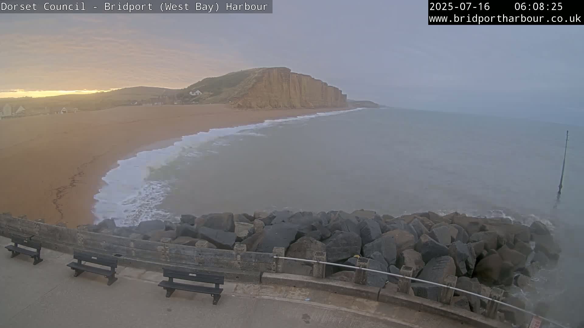 Bridport Harbour East Beach Live Cam - Bridport, Dorset, South West, England, United Kingdom