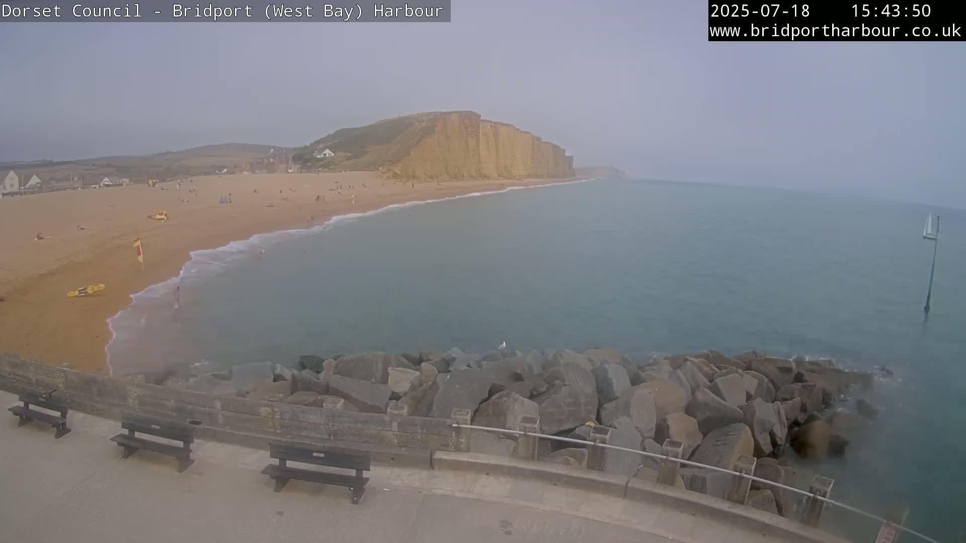 Bridport Harbour East Beach Live Cam - Bridport, Dorset, South West, England, United Kingdom