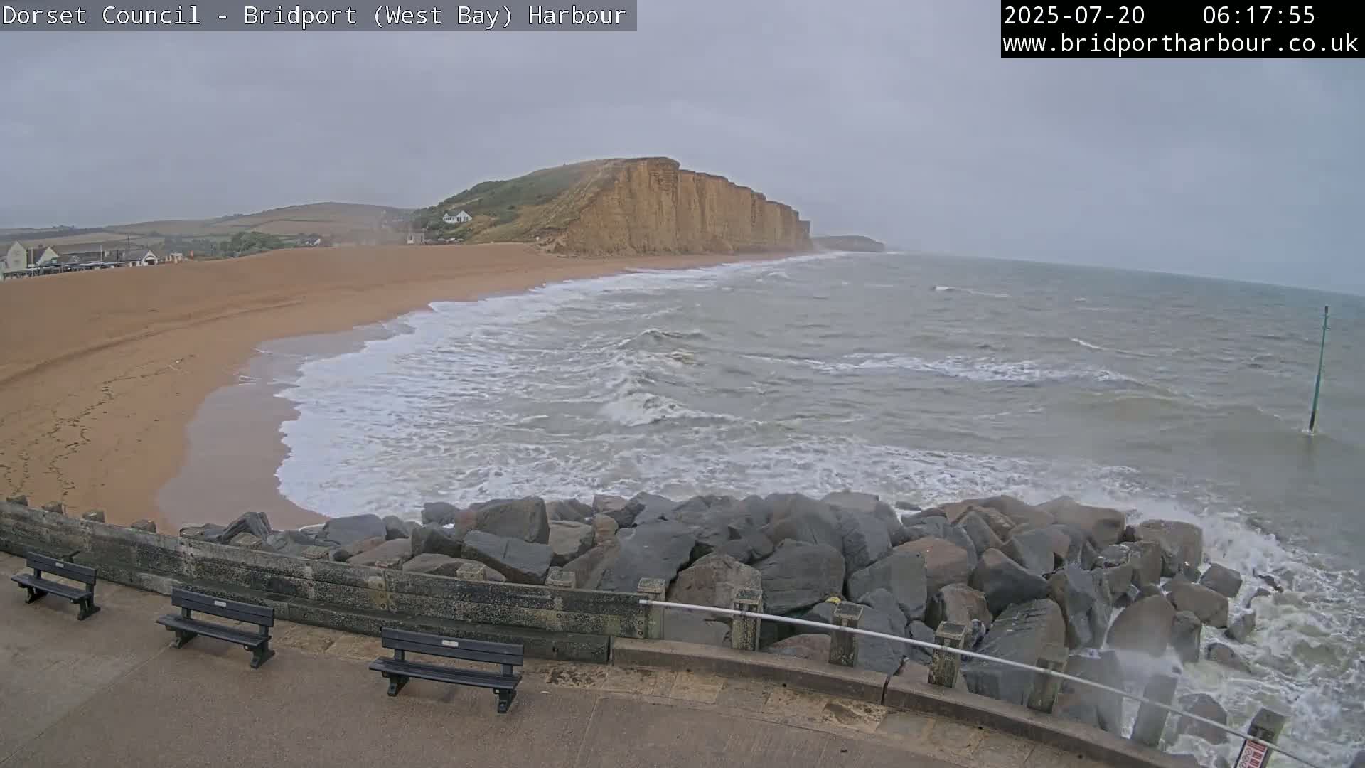 Bridport Harbour East Beach Live Cam - Bridport, Dorset, South West, England, United Kingdom