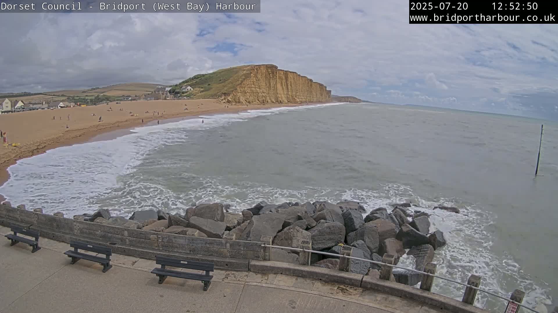 Bridport Harbour East Beach Live Cam - Bridport, Dorset, South West, England, United Kingdom