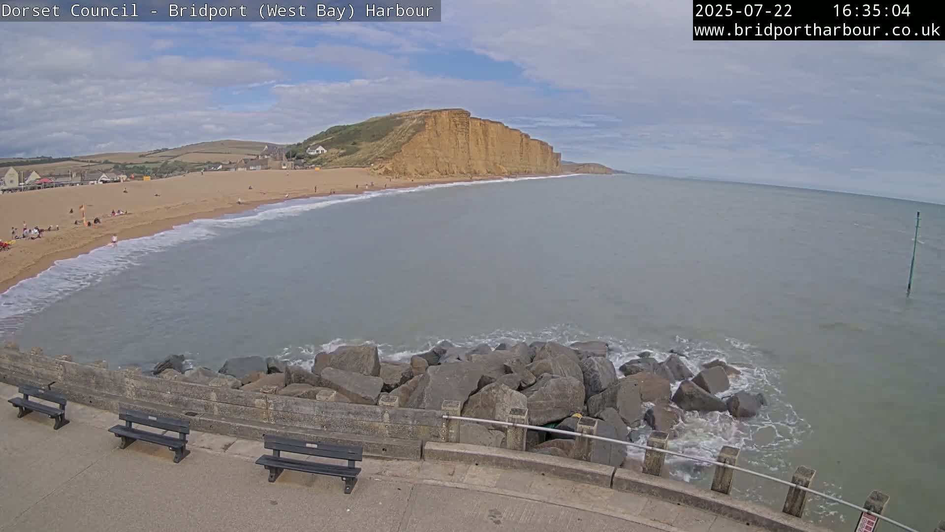 Bridport Harbour East Beach Live Cam - Bridport, Dorset, South West, England, United Kingdom
