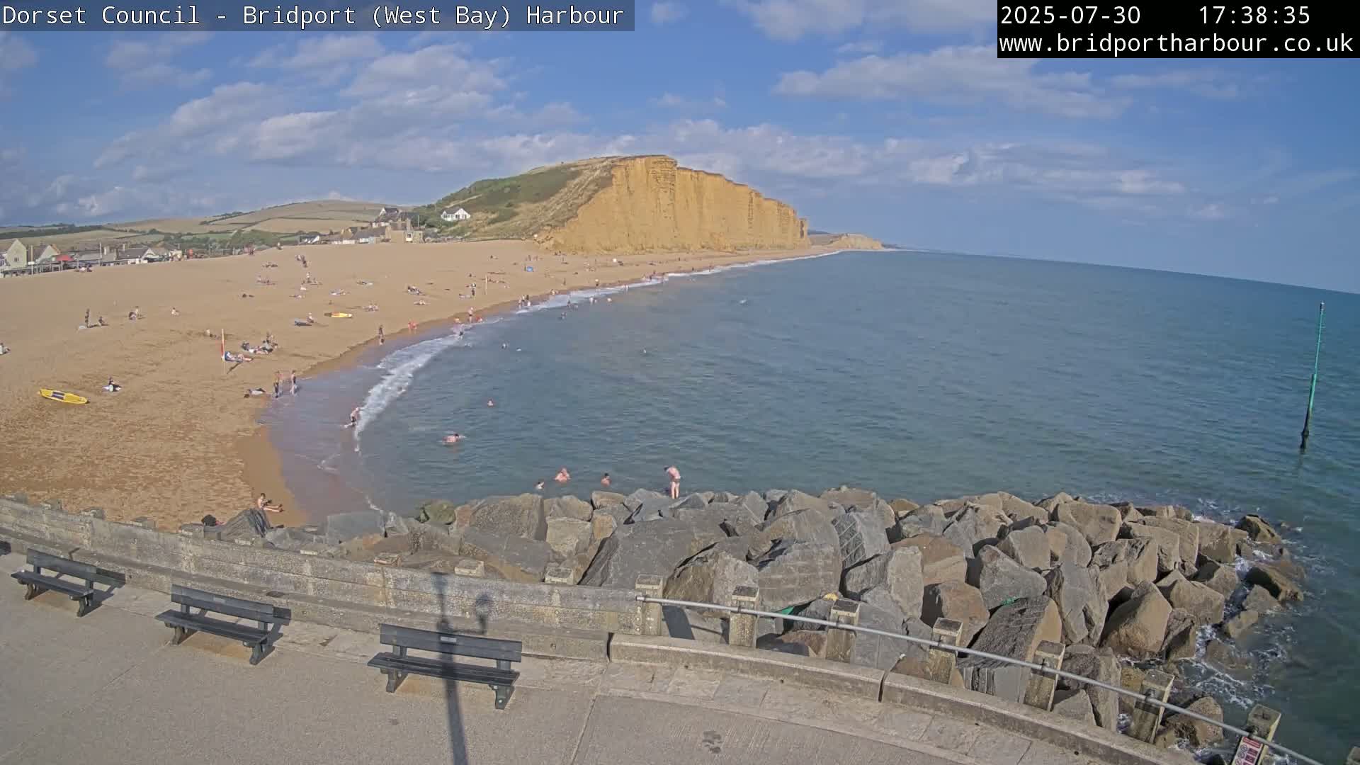 Bridport Harbour East Beach Live Cam - Bridport, Dorset, South West, England, United Kingdom