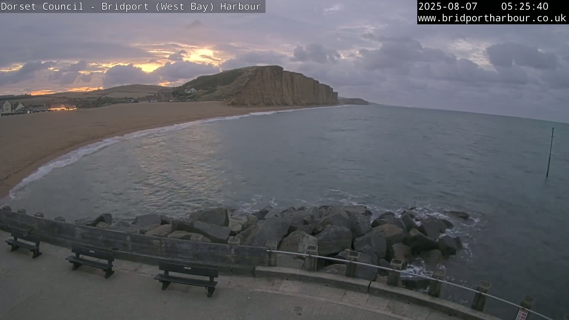 Bridport Harbour East Beach Live Cam - Bridport, Dorset, South West, England, United Kingdom
