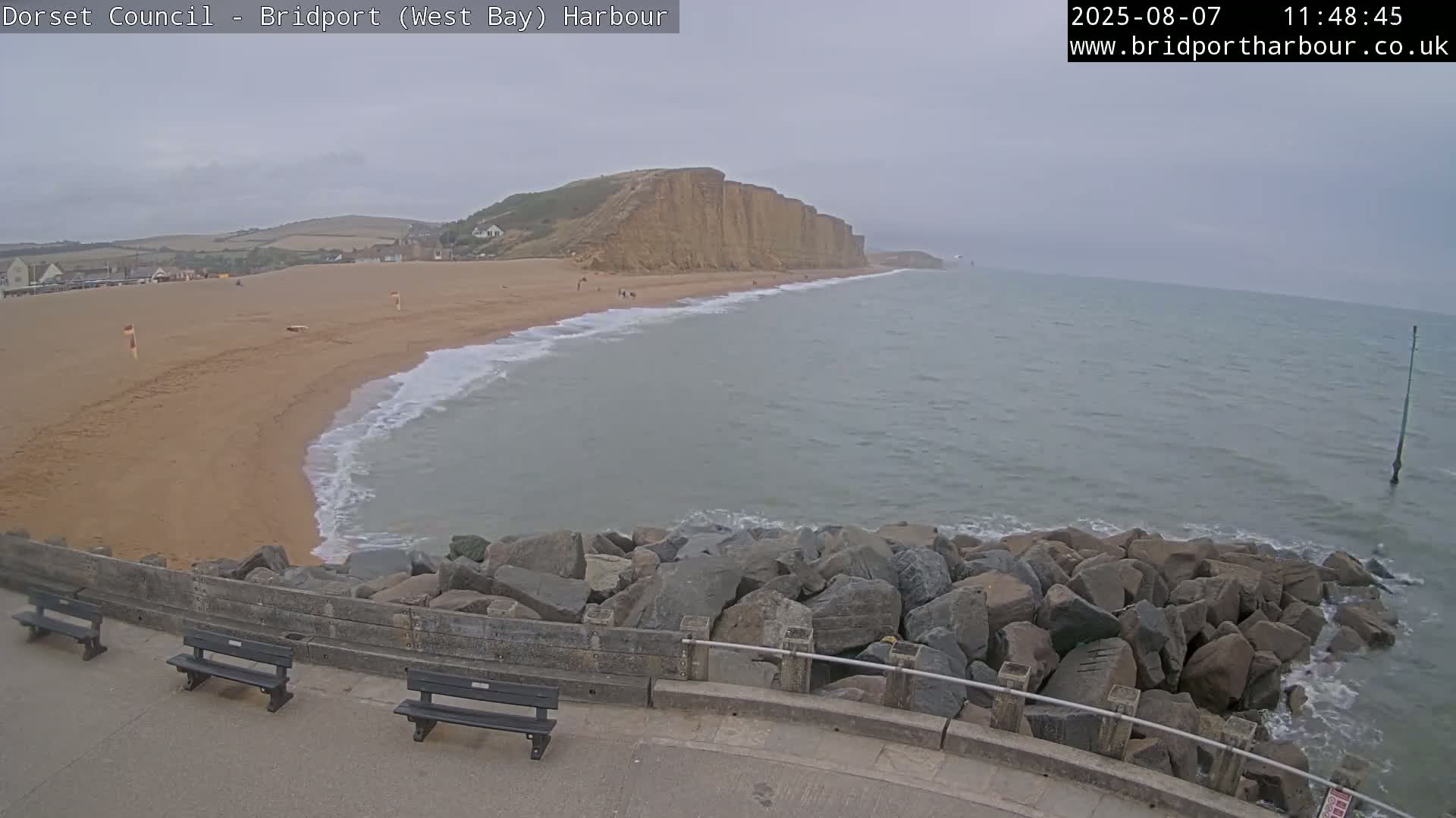 Bridport Harbour East Beach Live Cam - Bridport, Dorset, South West, England, United Kingdom