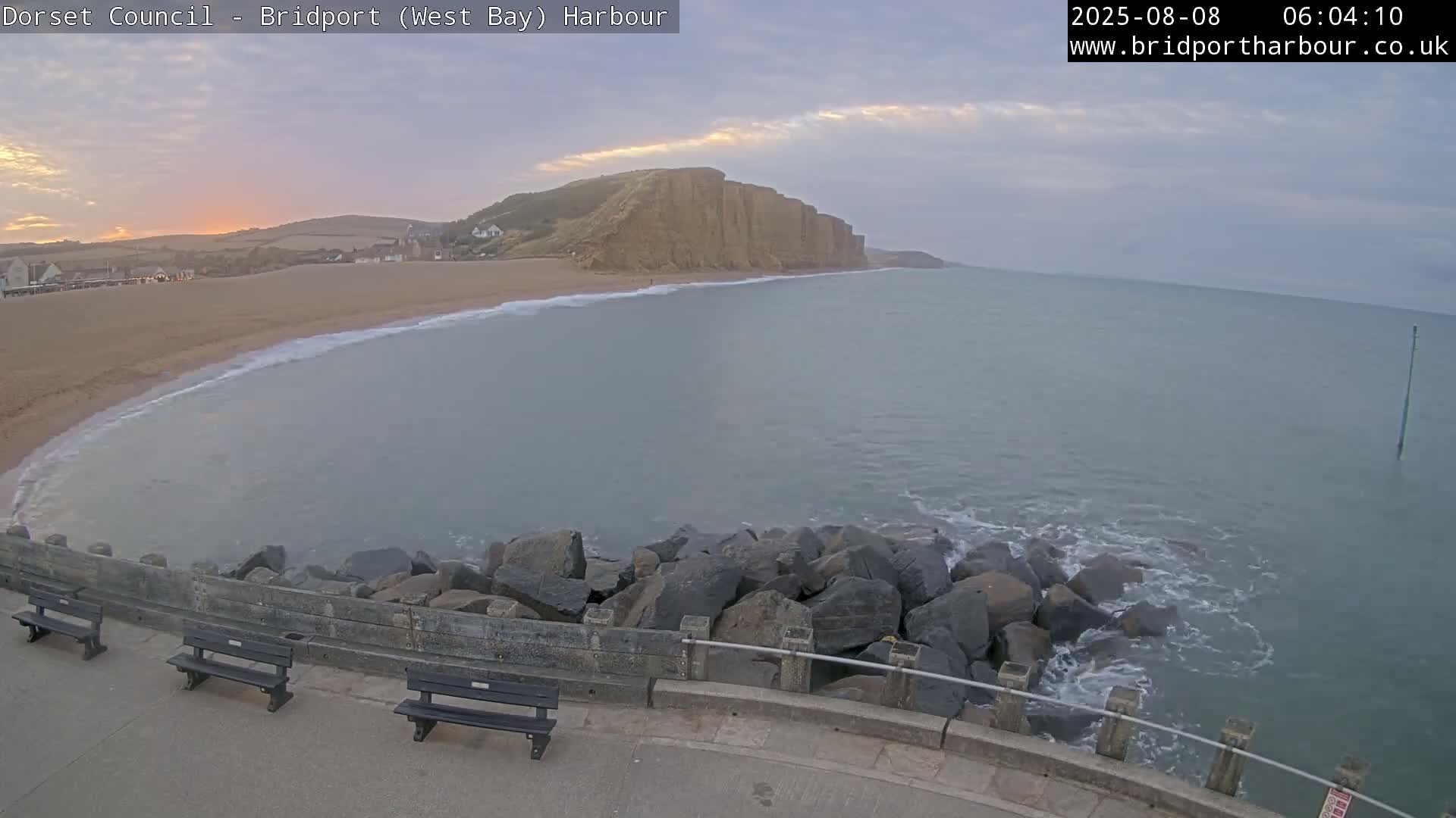 Bridport Harbour East Beach Live Cam - Bridport, Dorset, South West, England, United Kingdom