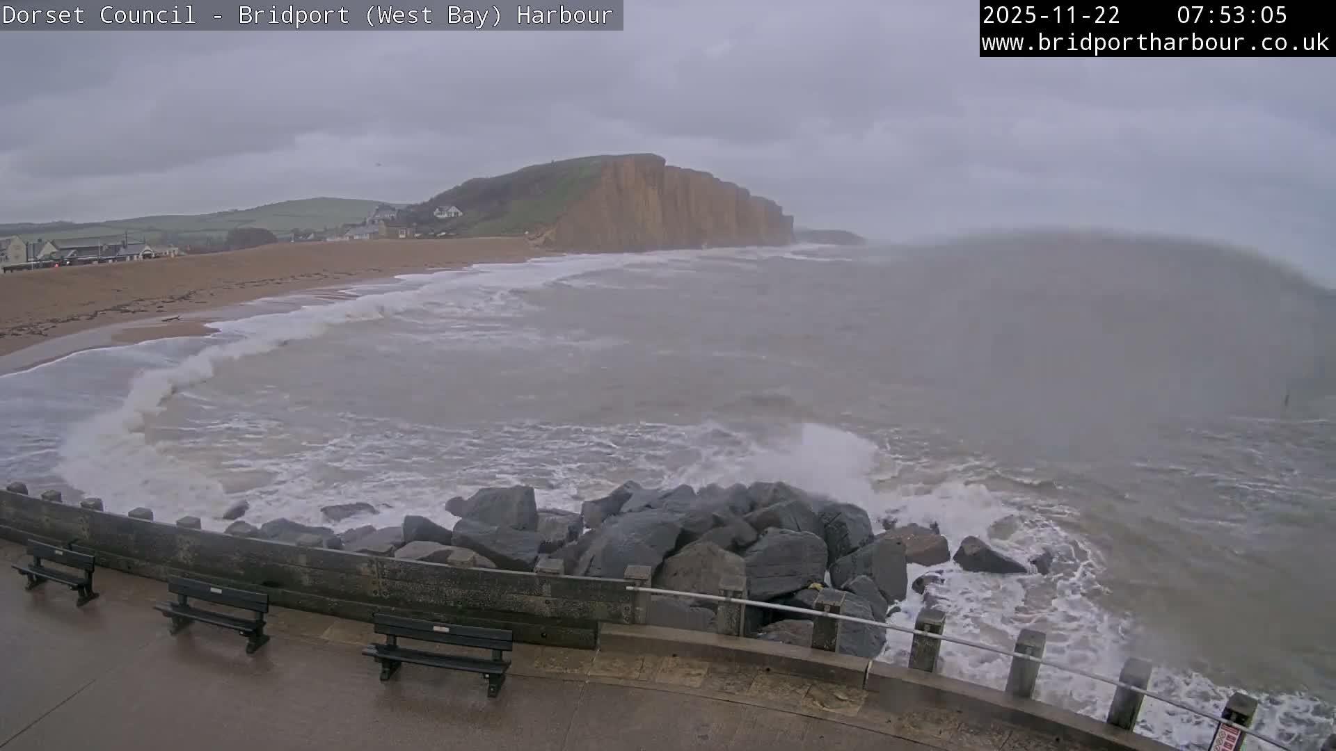 Bridport Harbour East Beach Live Cam - Bridport, Dorset, South West, England, United Kingdom