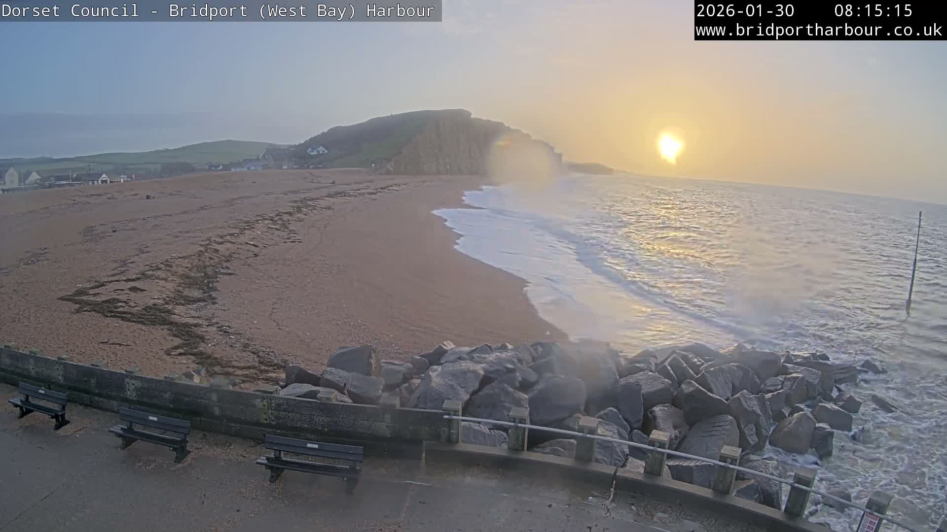 Bridport Harbour East Beach Live Cam - Bridport, Dorset, South West, England, United Kingdom