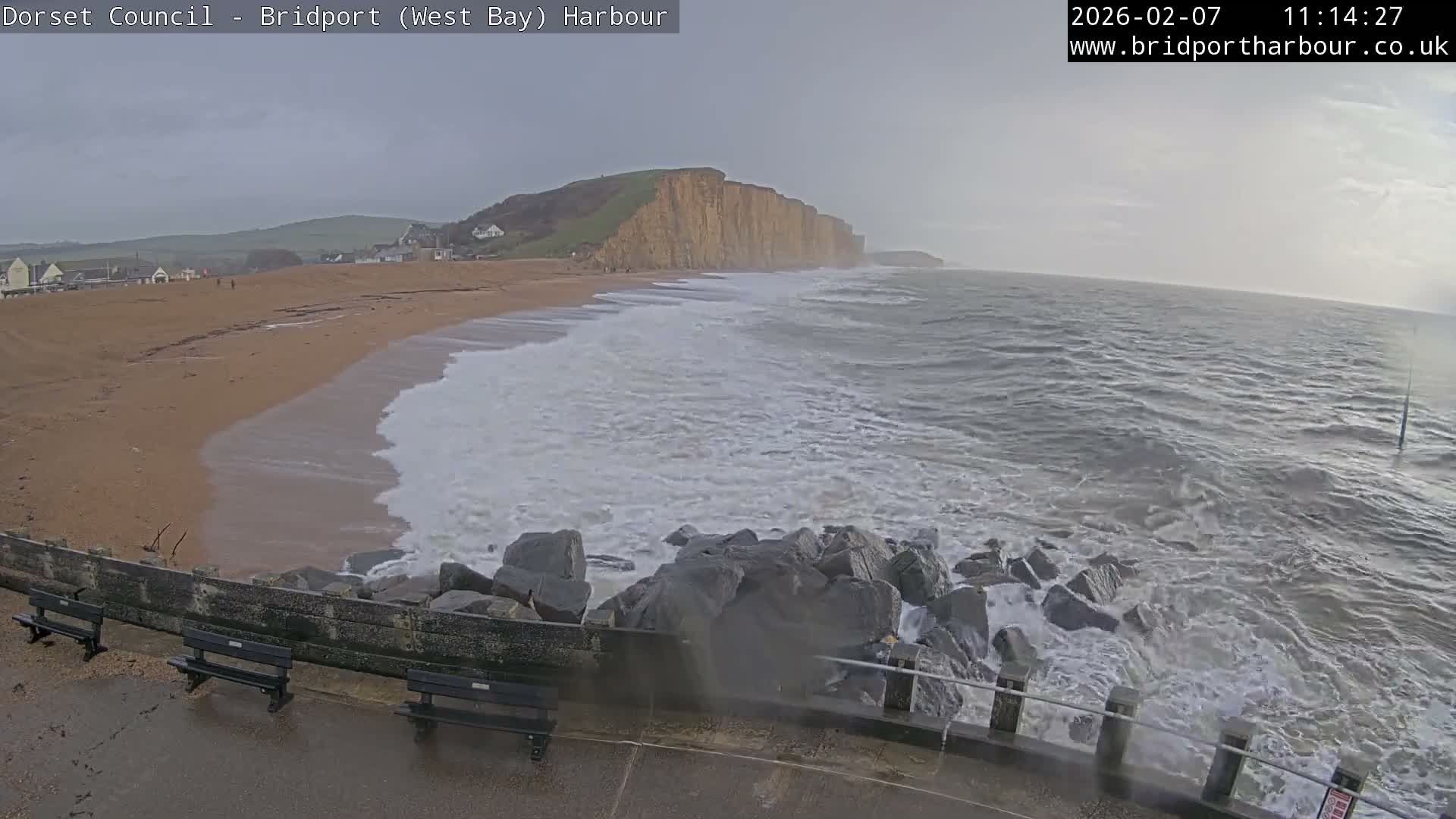 Bridport Harbour East Beach Live Cam - Bridport, Dorset, South West, England, United Kingdom