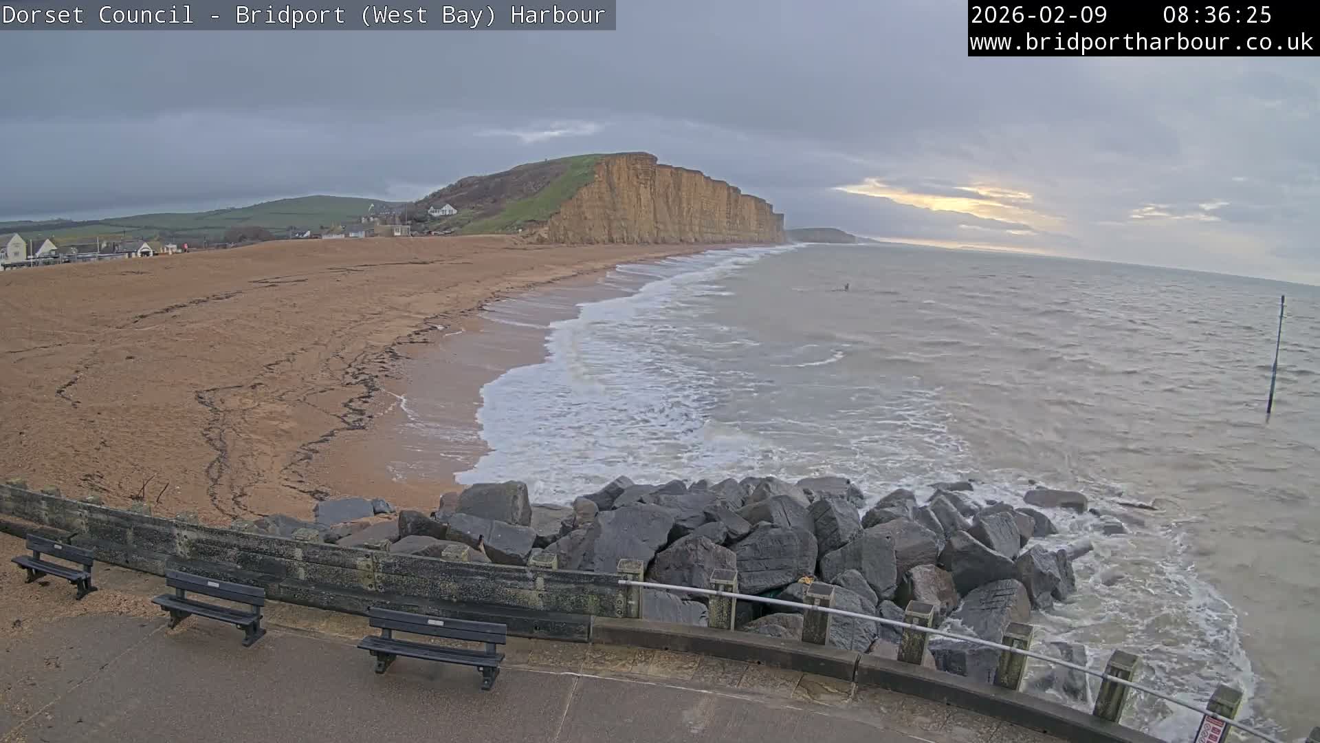 Bridport Harbour East Beach Live Cam - Bridport, Dorset, South West, England, United Kingdom