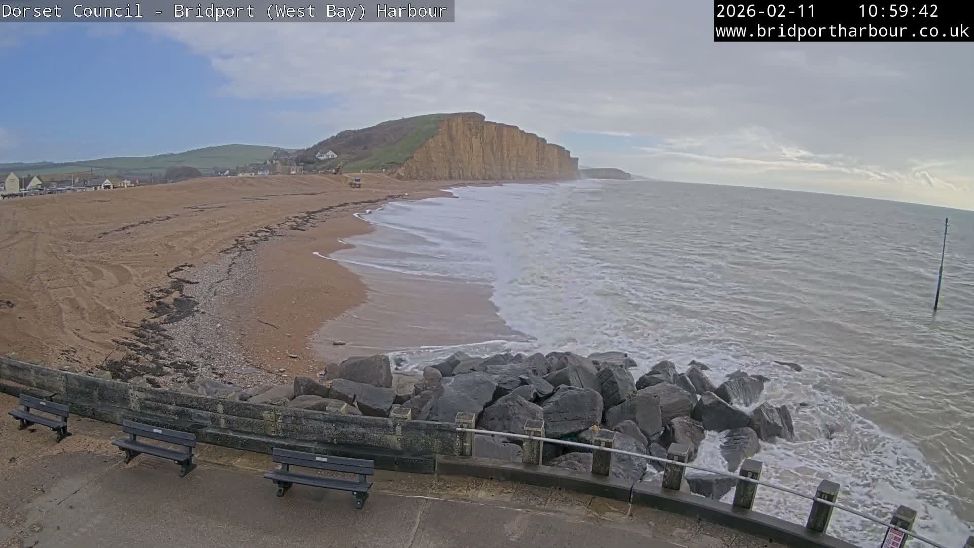 Bridport Harbour East Beach Live Cam - Bridport, Dorset, South West, England, United Kingdom